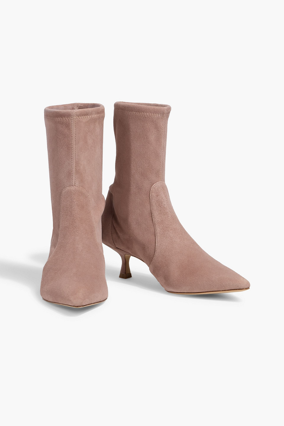  Stuart Weitzman - Naomi 50 Suede Ankle Boots - Pink - Us 7.5 
