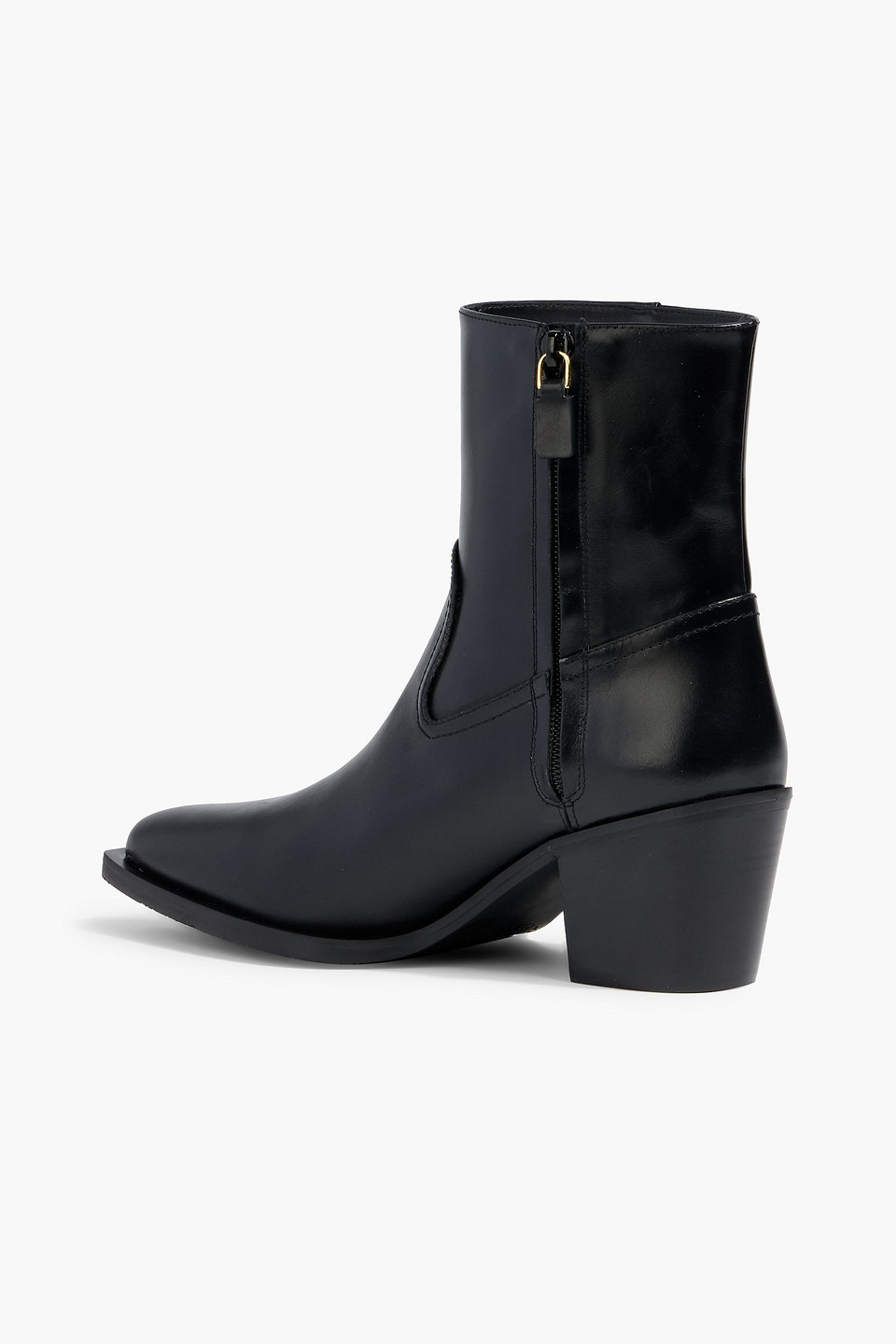 Stuart Weitzman Tate Leather Ankle Boots In Black