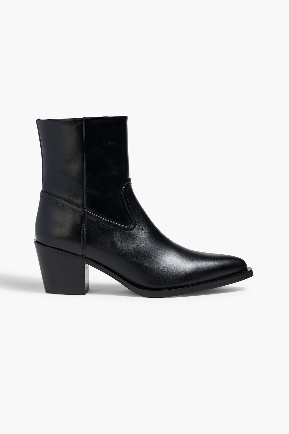 Stuart Weitzman Tate Leather Ankle Boots In Black