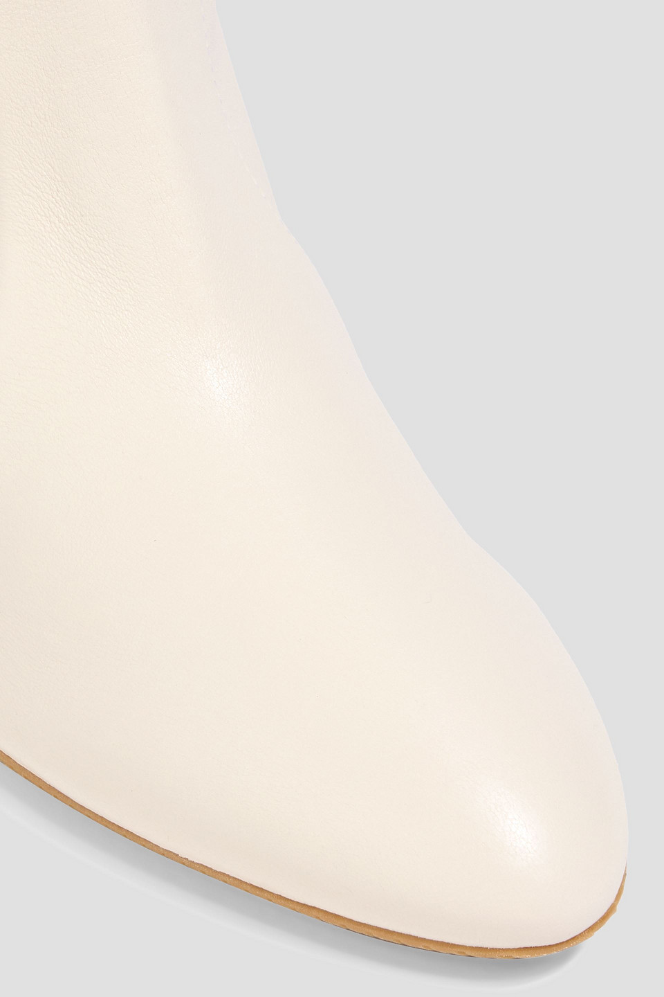 Stuart Weitzman Yuliana Slouch 60 Leather Knee Boots In White