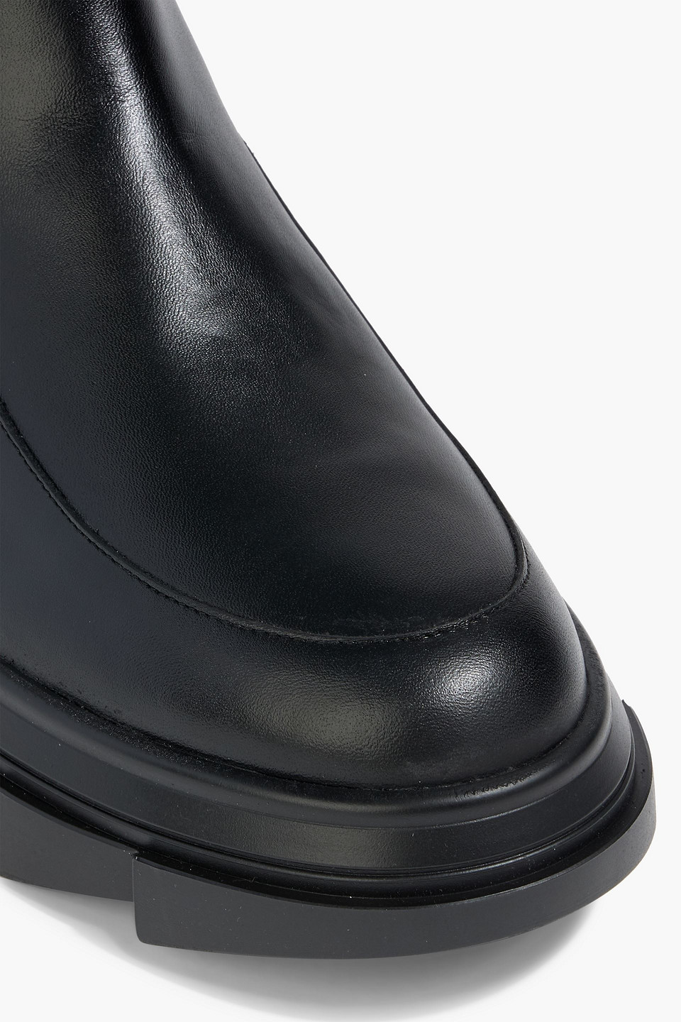 Stuart Weitzman Noho Leather Chelsea Boots In Black