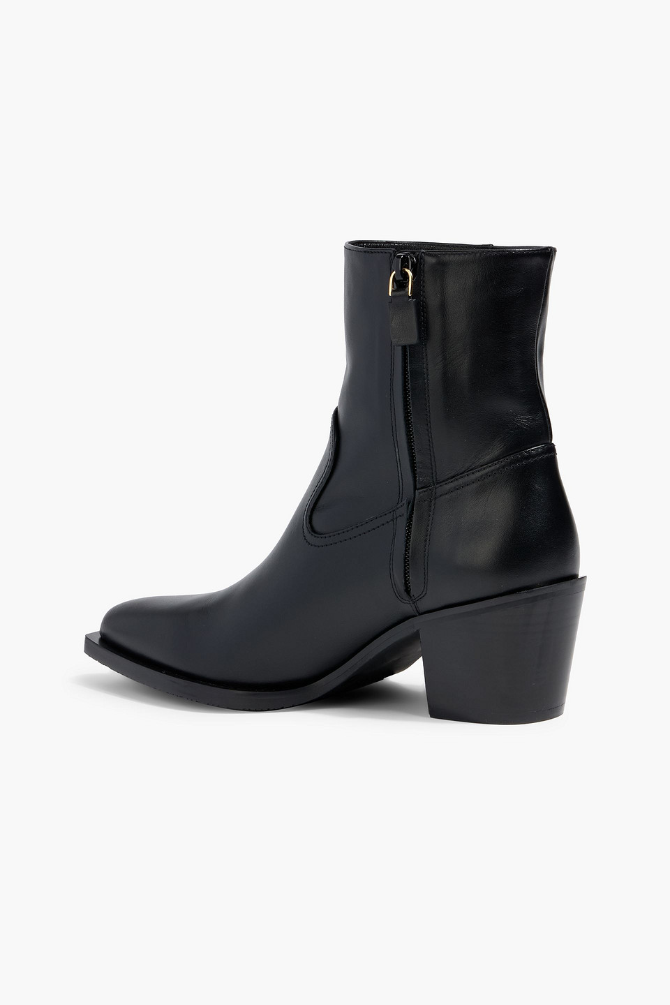Stuart Weitzman Tate Leather Ankle Boots In Black