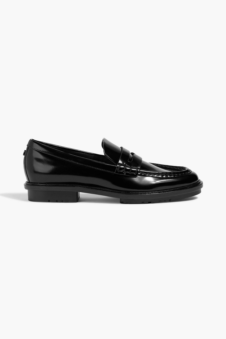 Simkhai Harper Glossed-leather Loafers In Black
