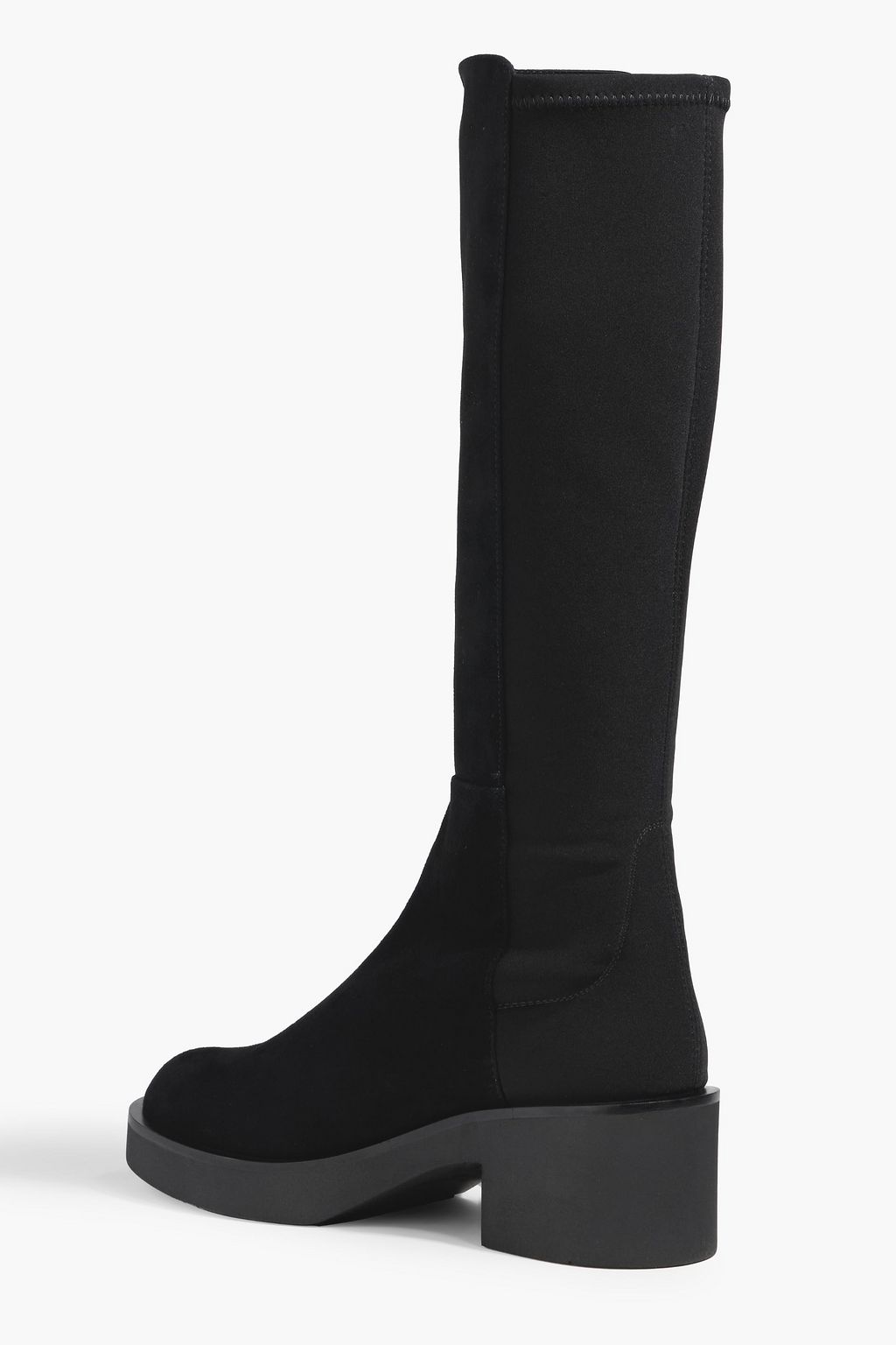 STUART WEITZMAN Gotham suede and microstretch knee boots