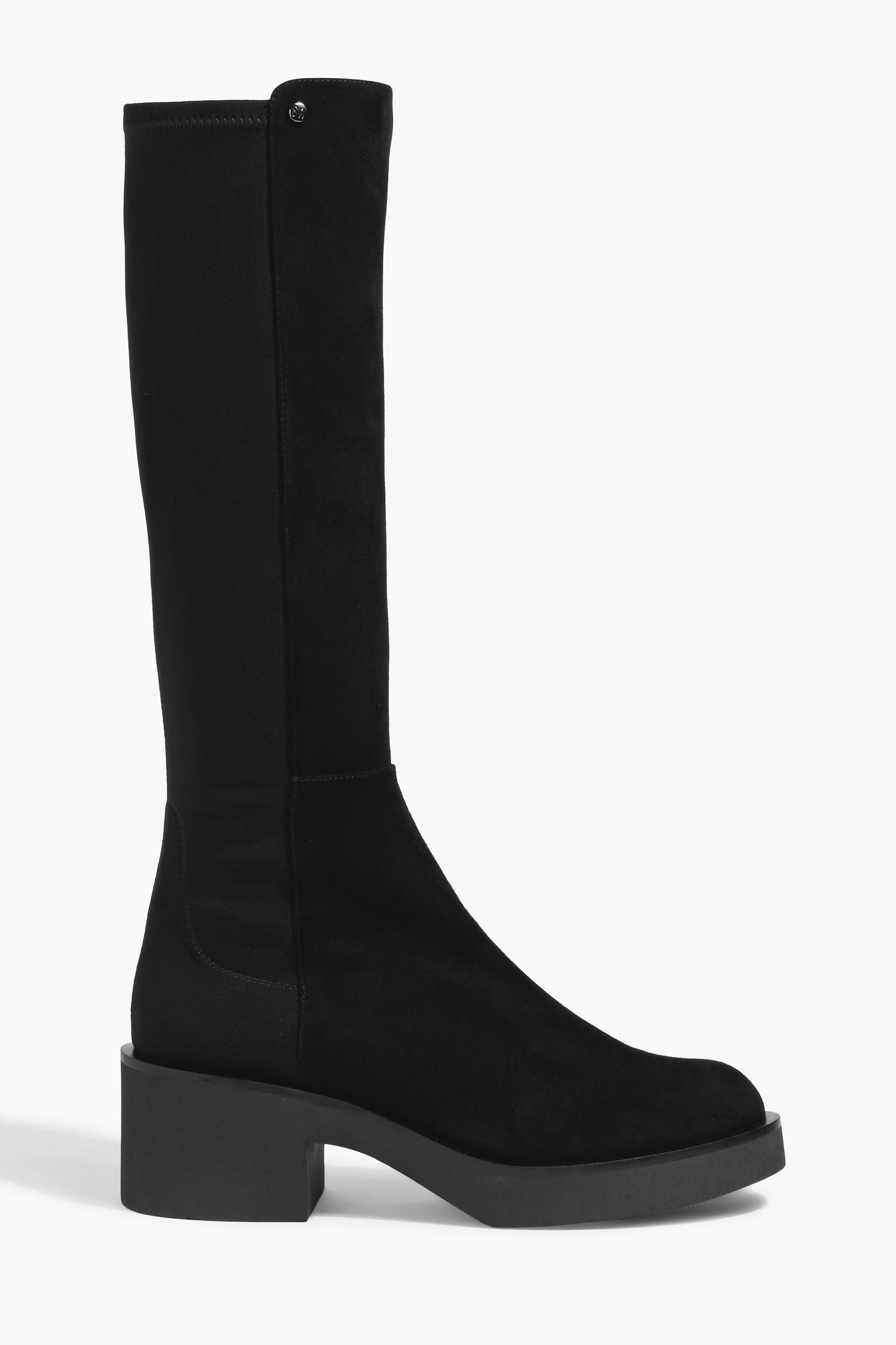 Stuart Weitzman Gotham suede and microstretch knee boots