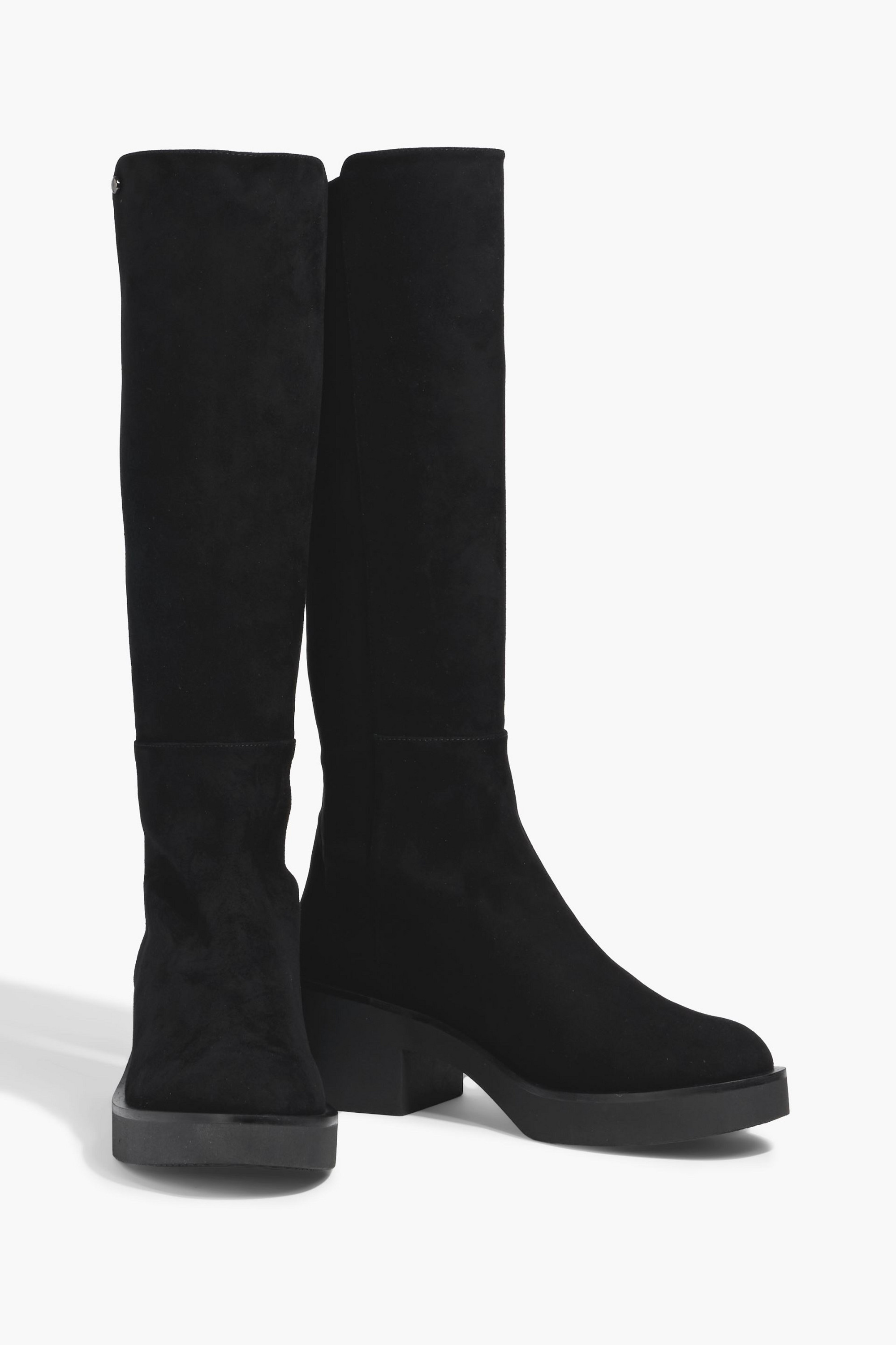 Stuart Weitzman Gotham suede and microstretch knee boots