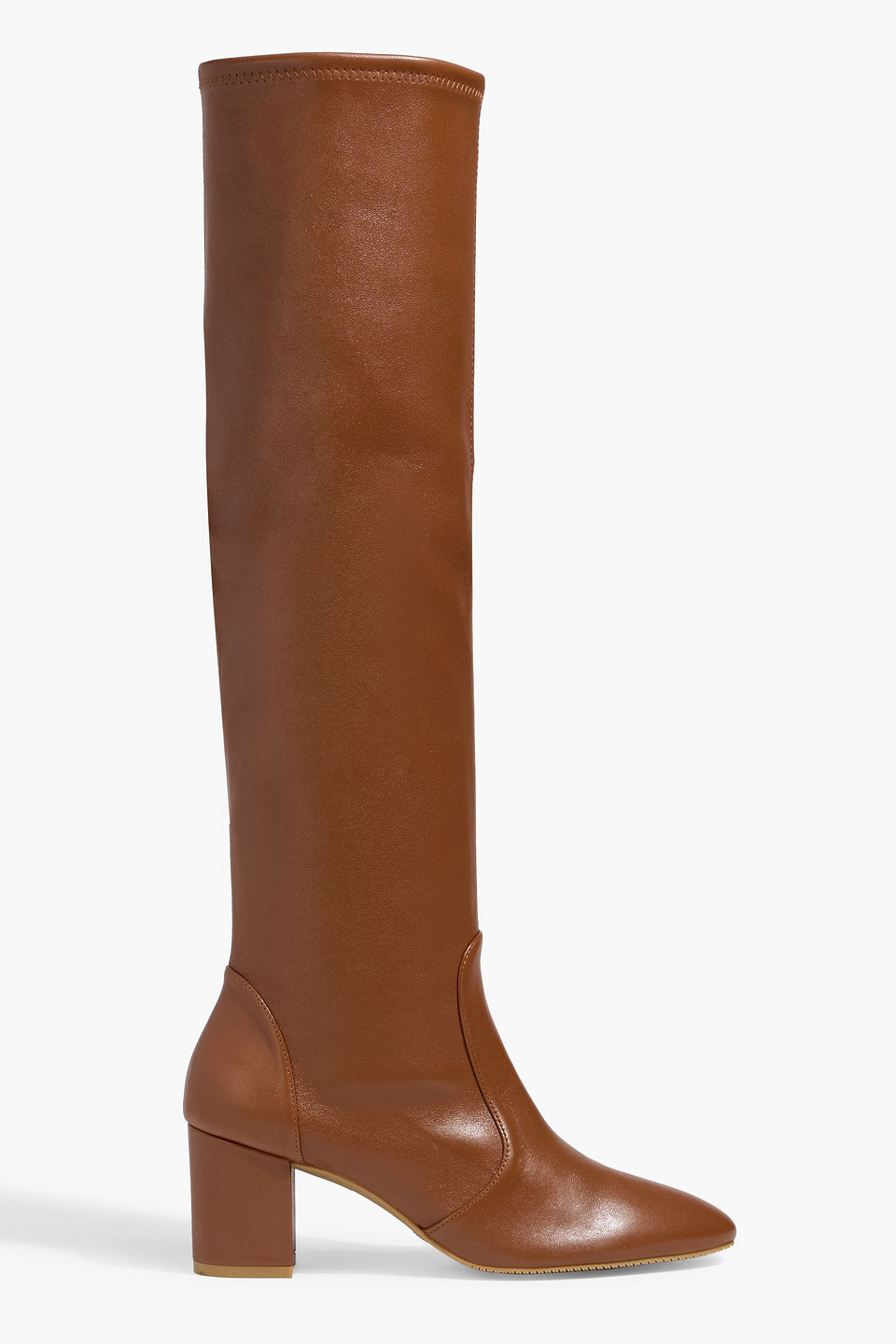 Stuart Weitzman Yuliana Slouch 60 Leather Knee Boots In Brown
