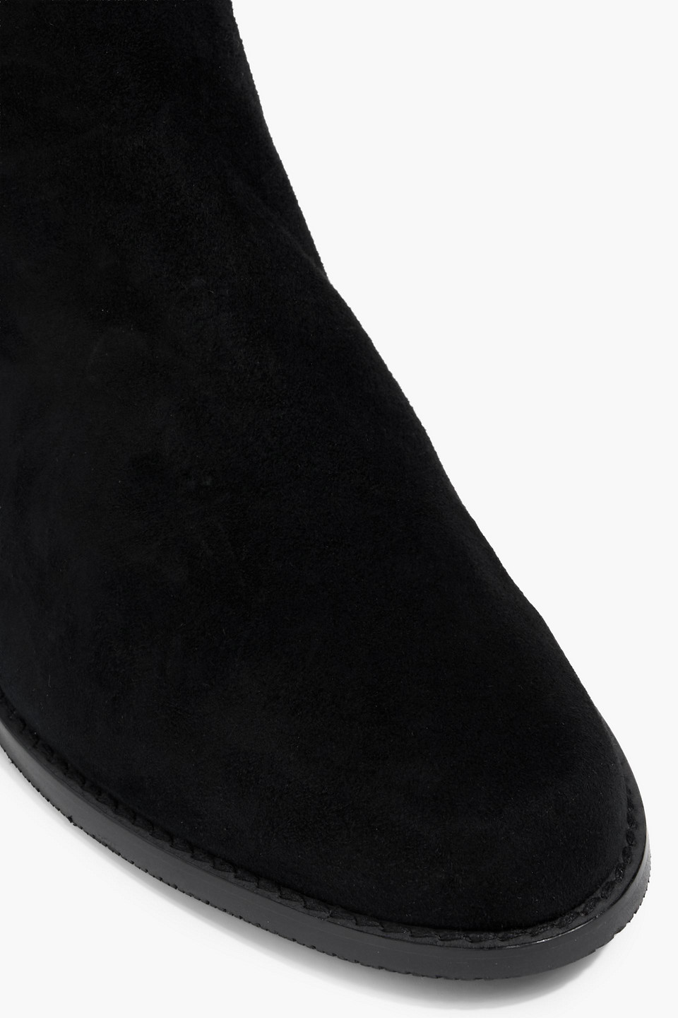 Stuart Weitzman Reserve Suede And Microstretch Over-the-knee Boots In Black