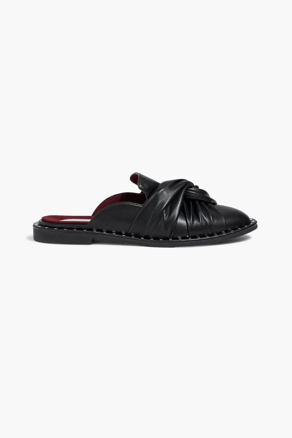 Stella Mccartney Falabella Twisted Slippers In Black