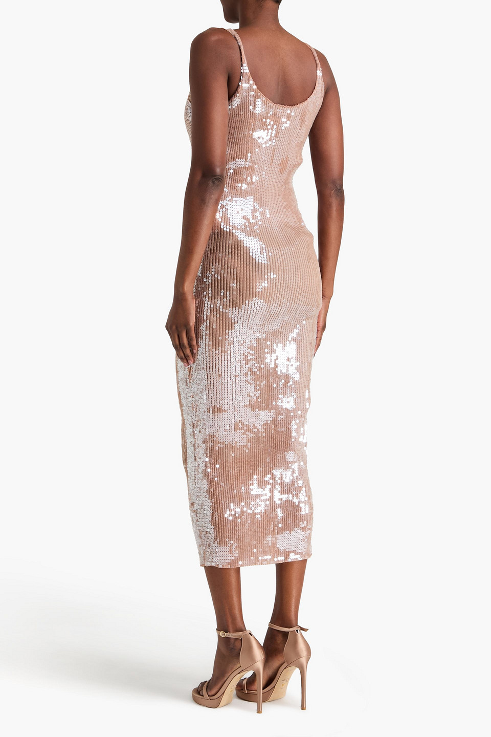  Alexander Wang - Midikleid Aus Mesh Mit Pailletten - Neutral - L 