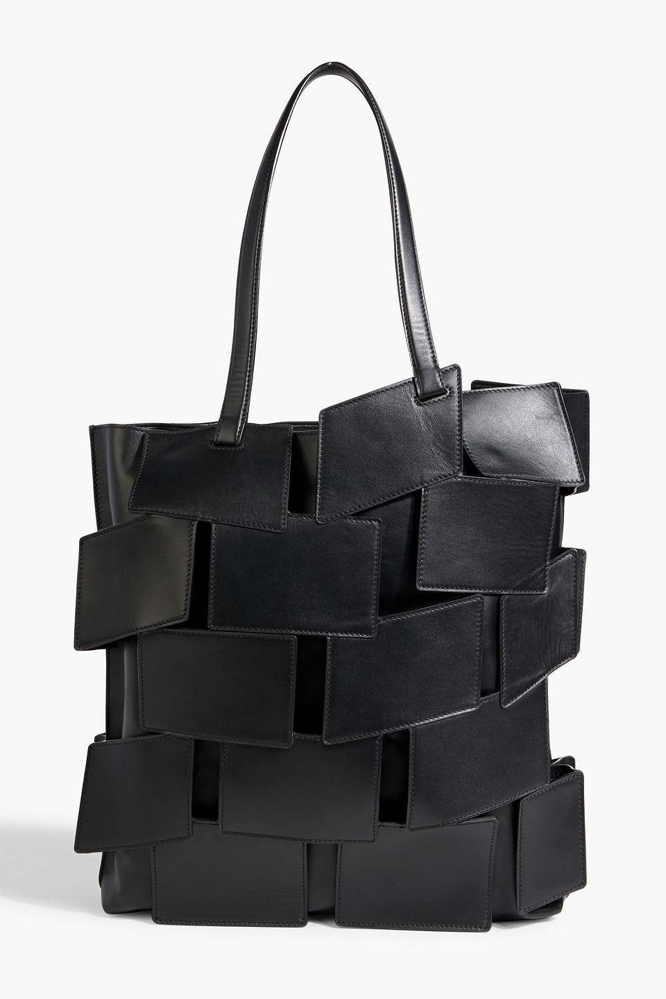 Gabriela Hearst Patchwork Leather Tote In Black