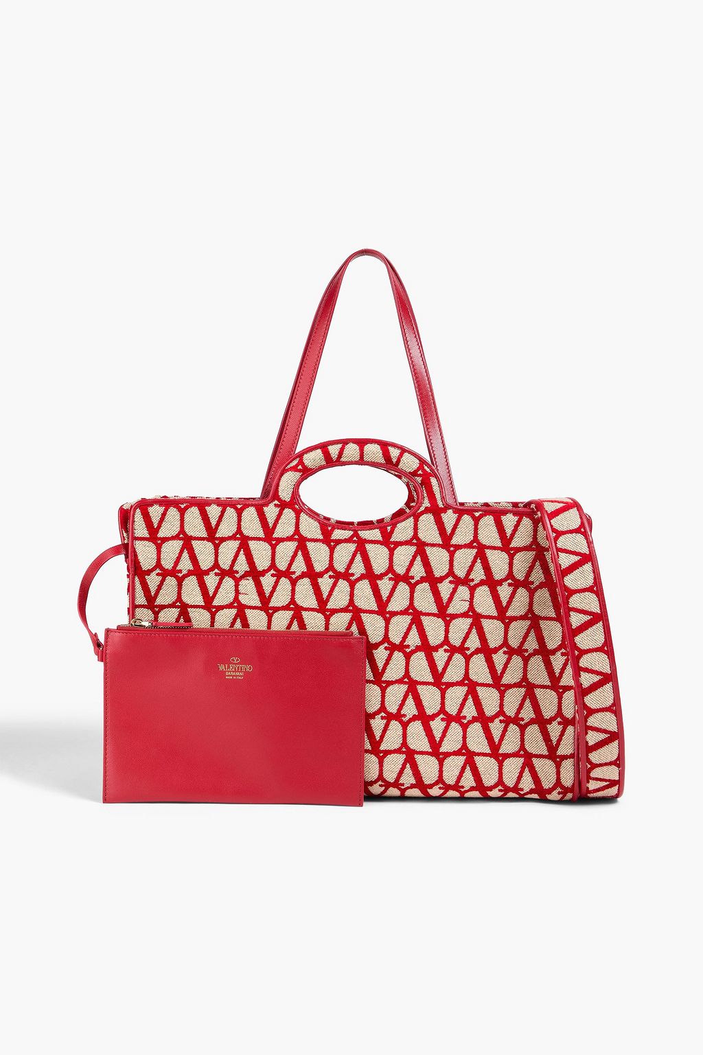 VALENTINO GARAVANI Le Troisième velvet-jacquard tote