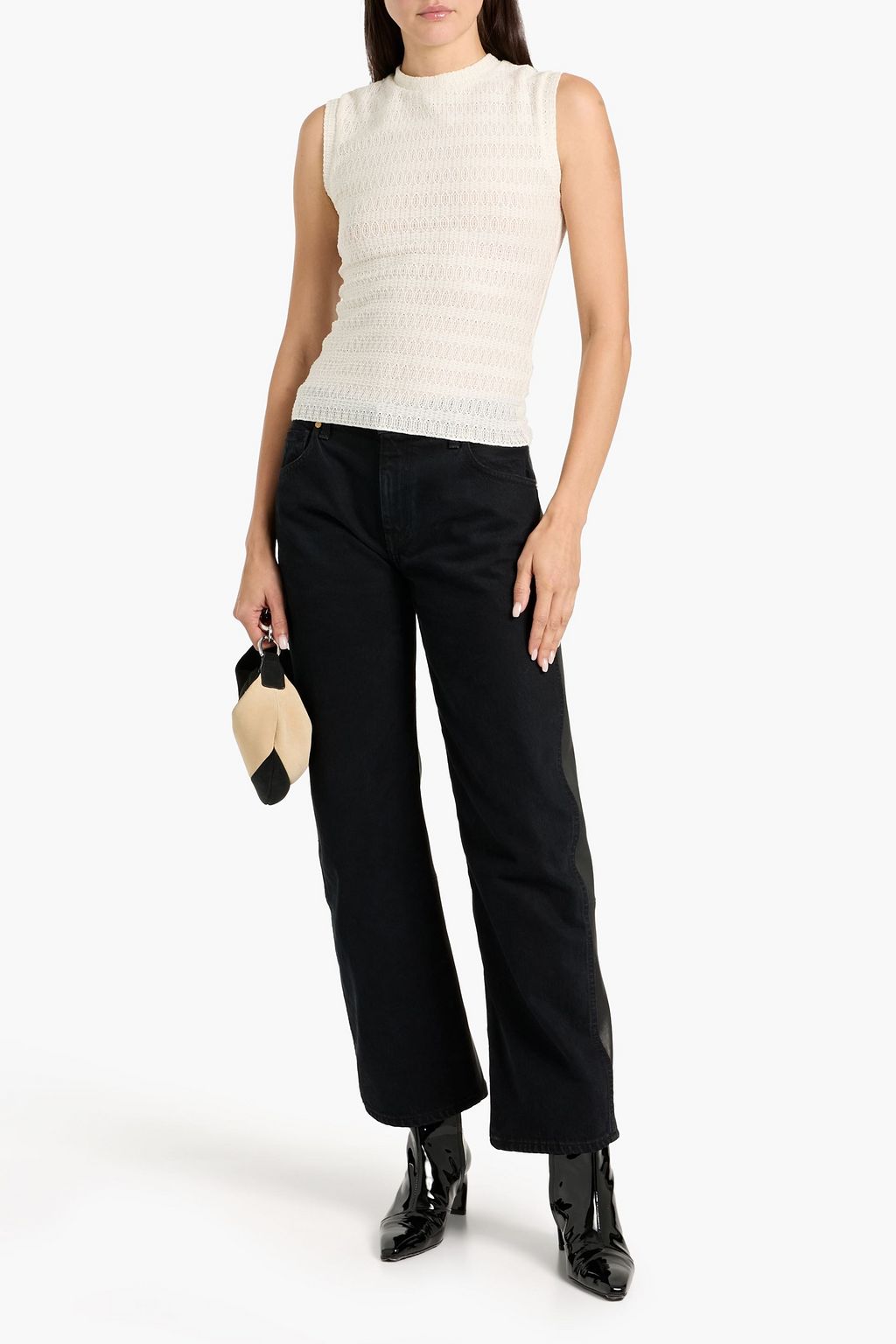 RAG & BONE Julia pointelle-knit top