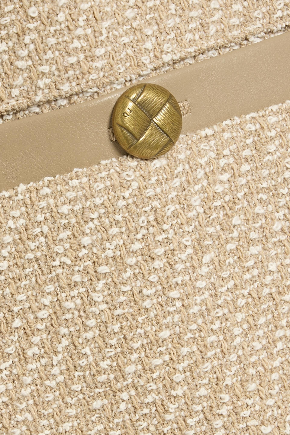 Rag & Bone Frances Cotton-blend Tweed Mini Dress In Nude