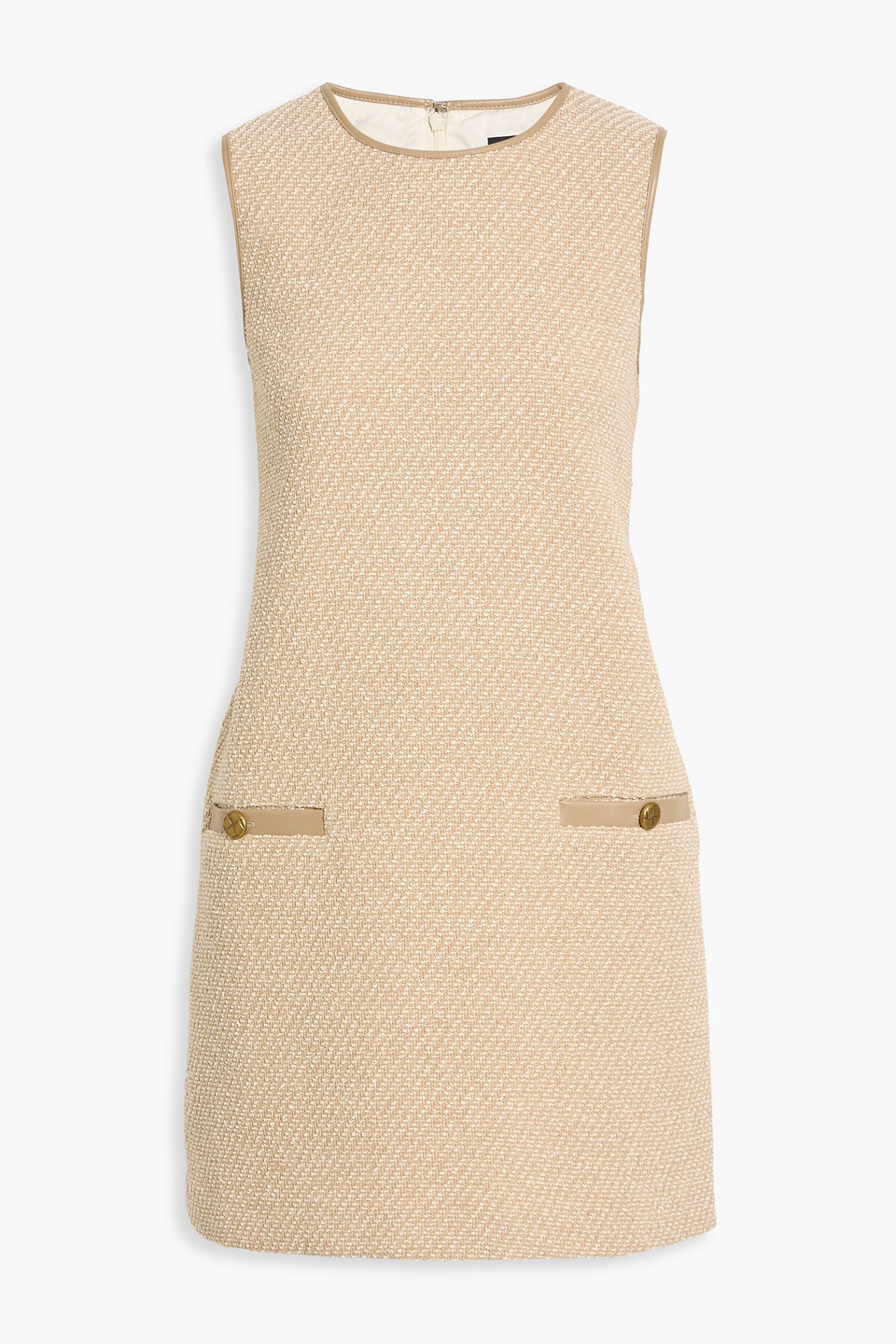 Rag & Bone Frances Cotton-blend Tweed Mini Dress In Nude