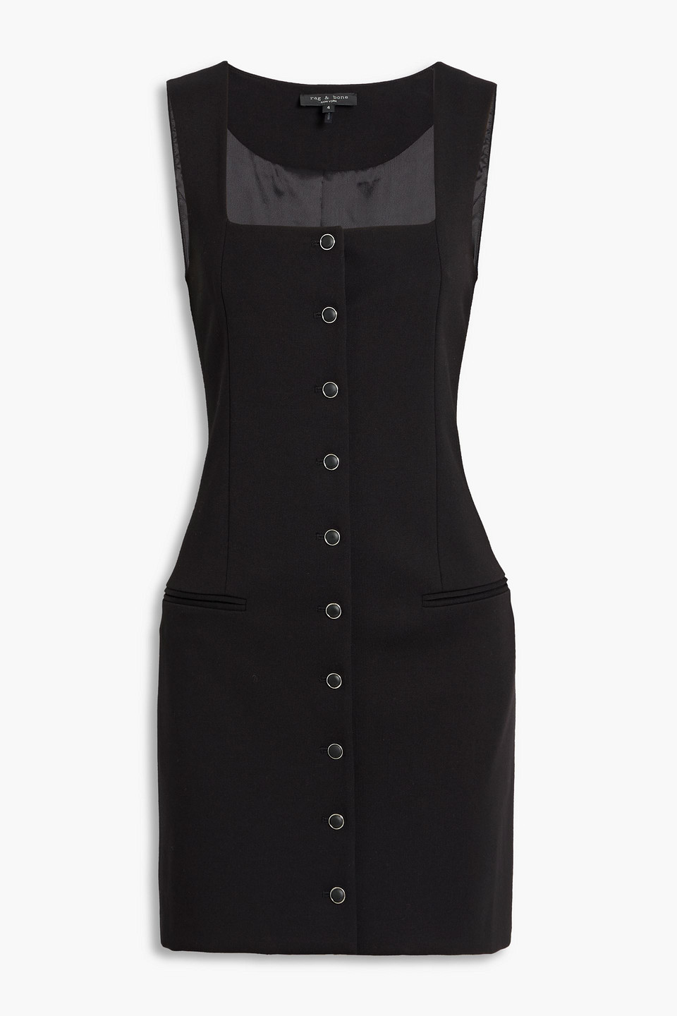 Rag & Bone Marianne Ponte Mini Dress In Black