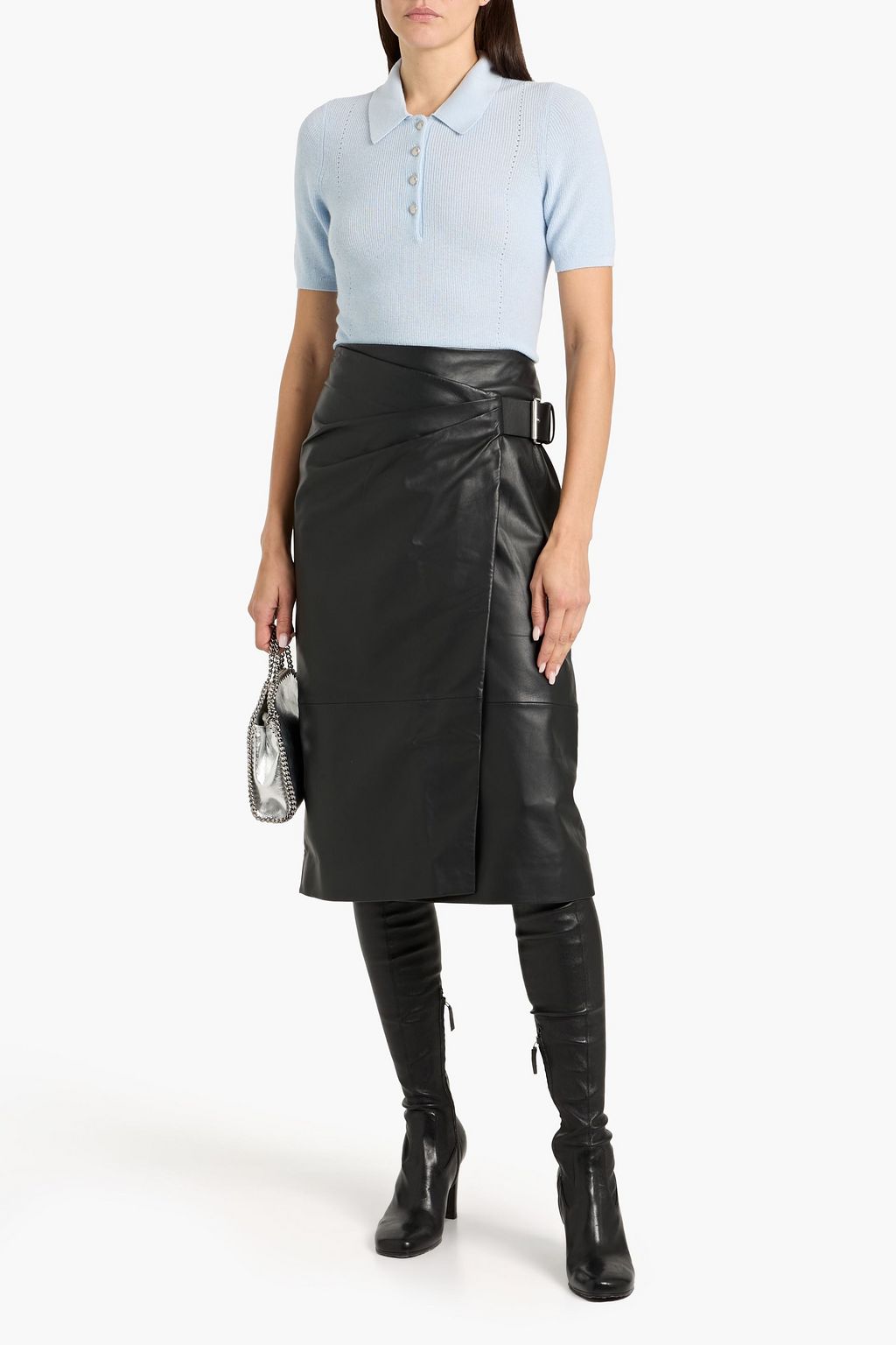 RAG & BONE Darcey cotton and cashmere-blend polo sweater