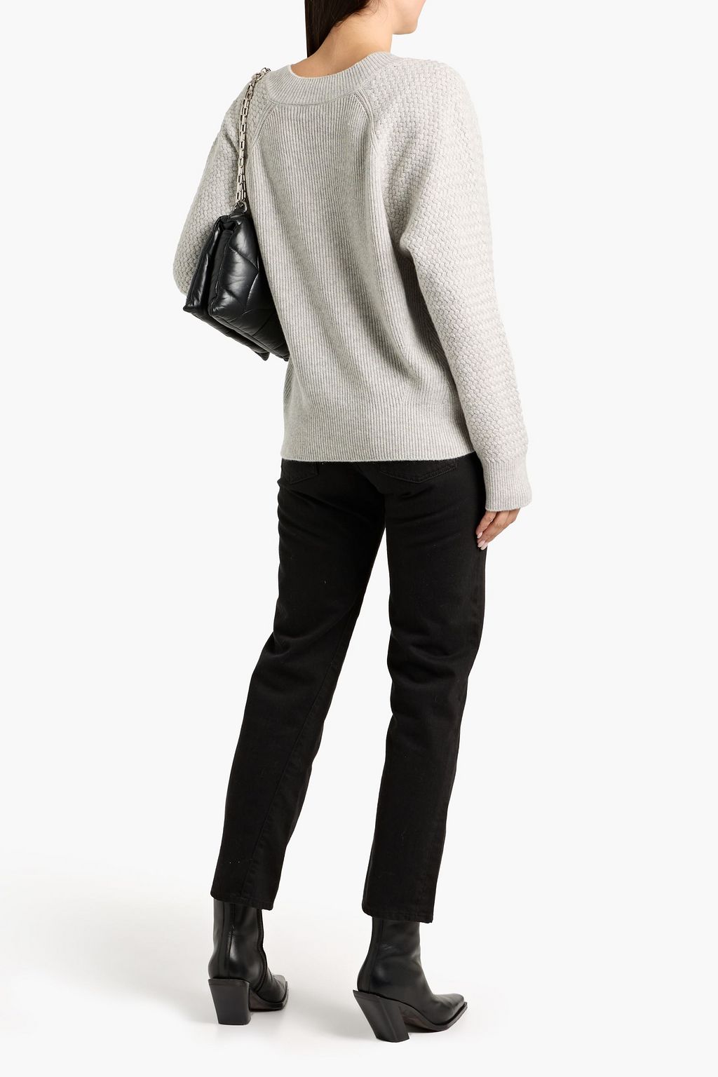 RAG & BONE Kaylee ribbed and textured-knit cashmere sweater