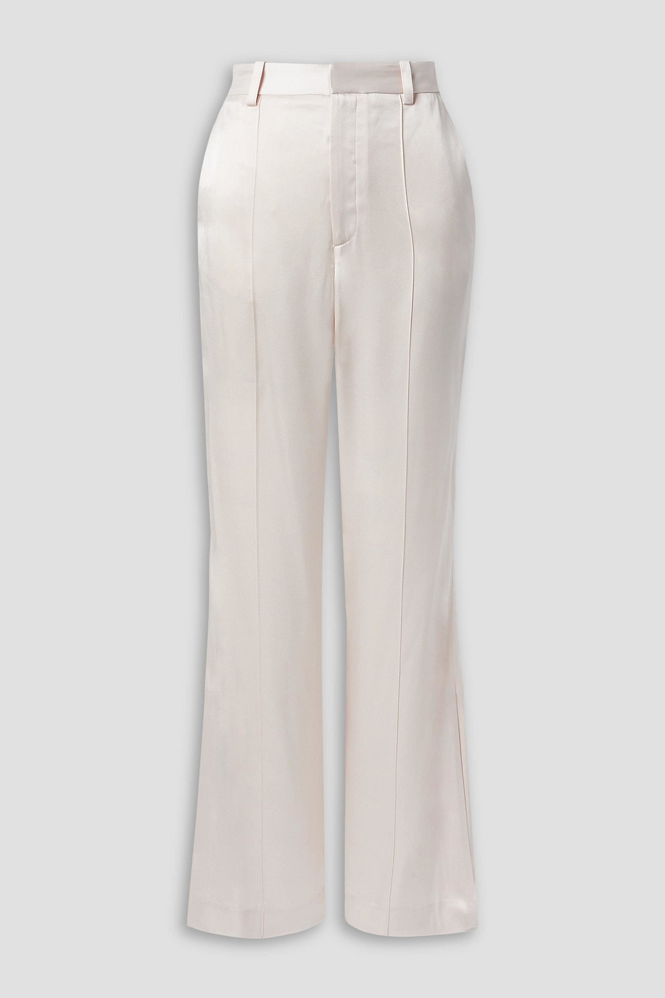 Lapointe Satin-crepe Flared Pants In Neutral