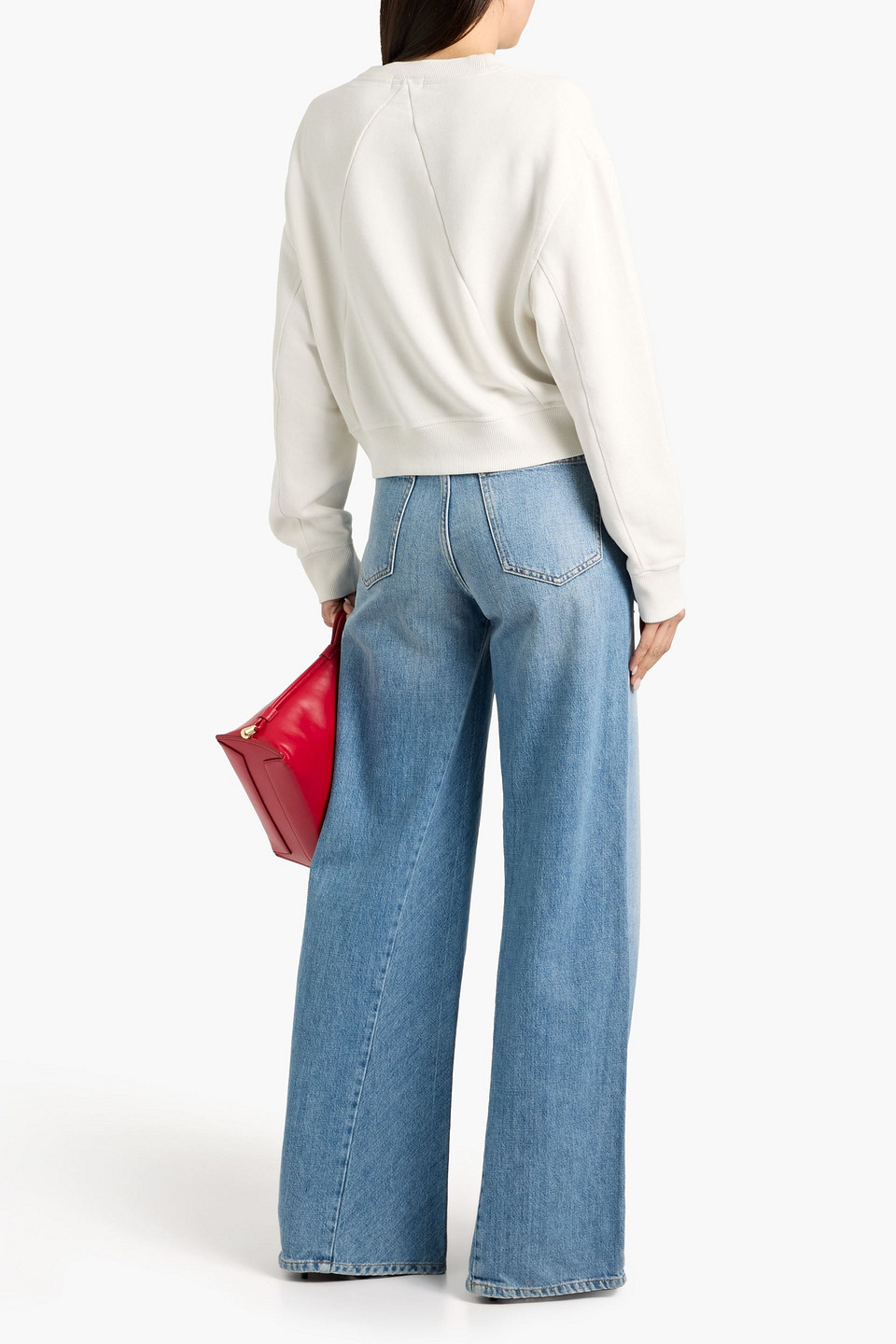 Rag & Bone Vintage Printed French Cotton-blend Terry Sweatshirt In Neutral