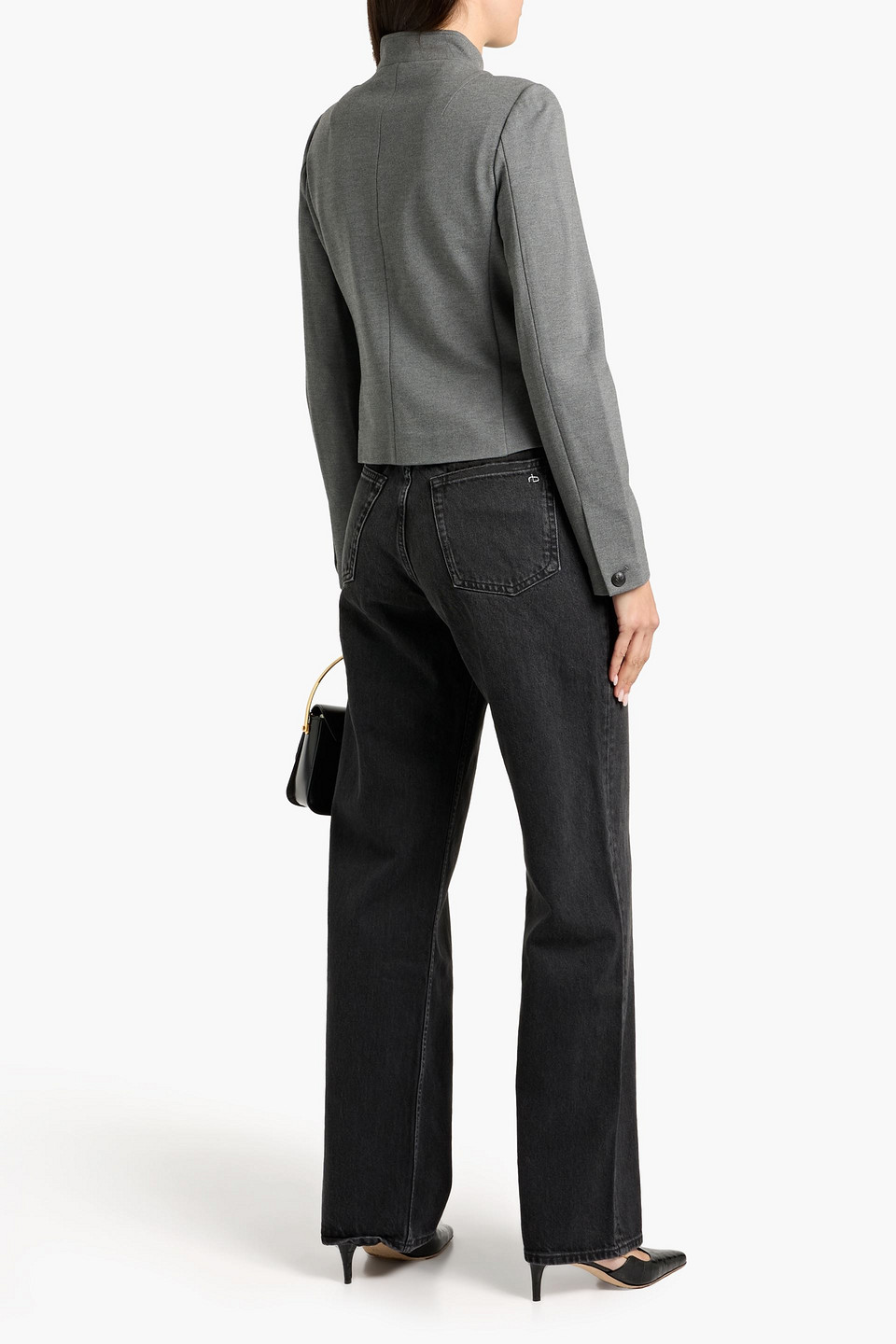 Rag & Bone Slade Ponte Blazer In Gray