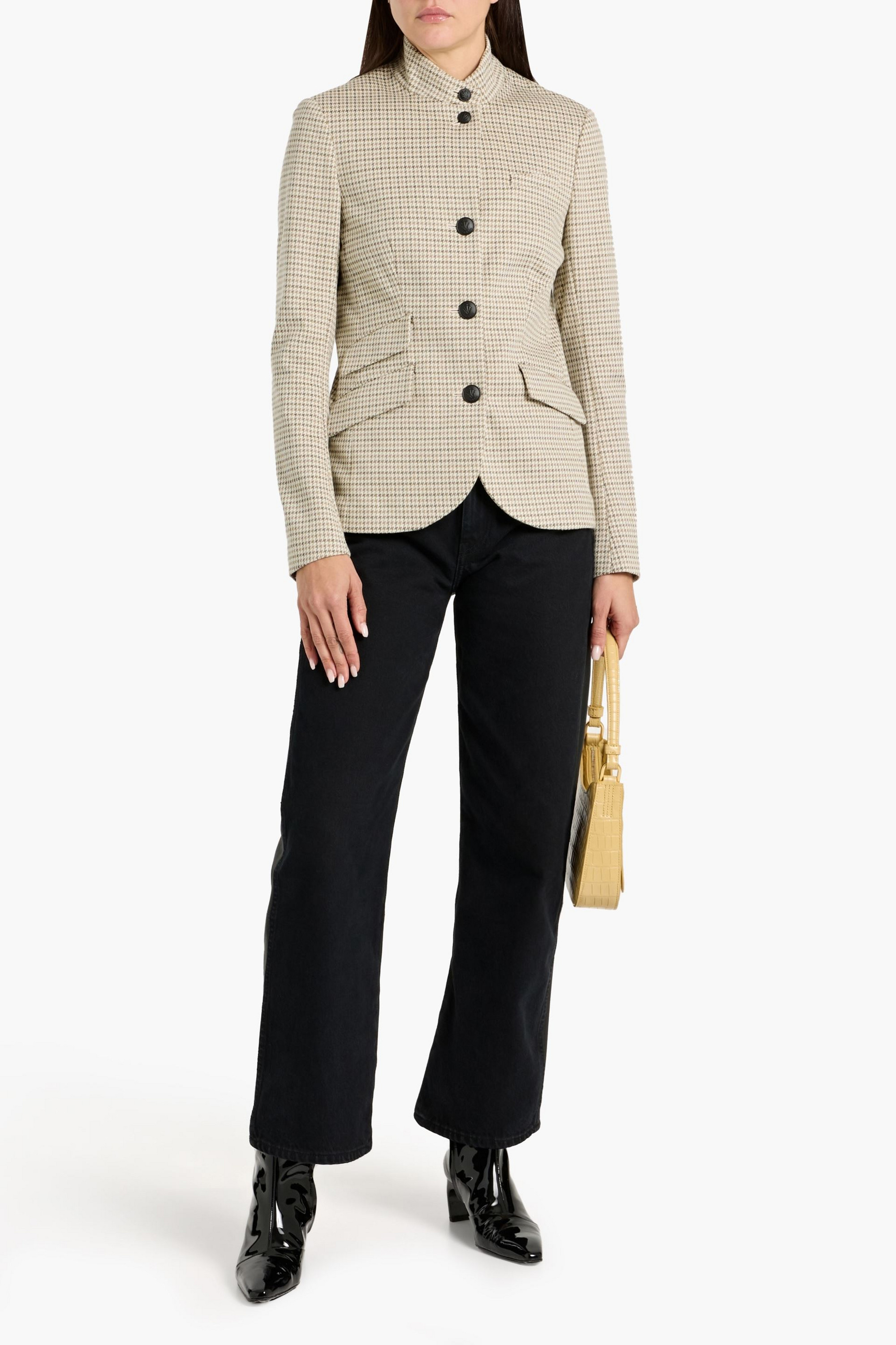 rag & bone Slade houndstooth cotton-blend blazer