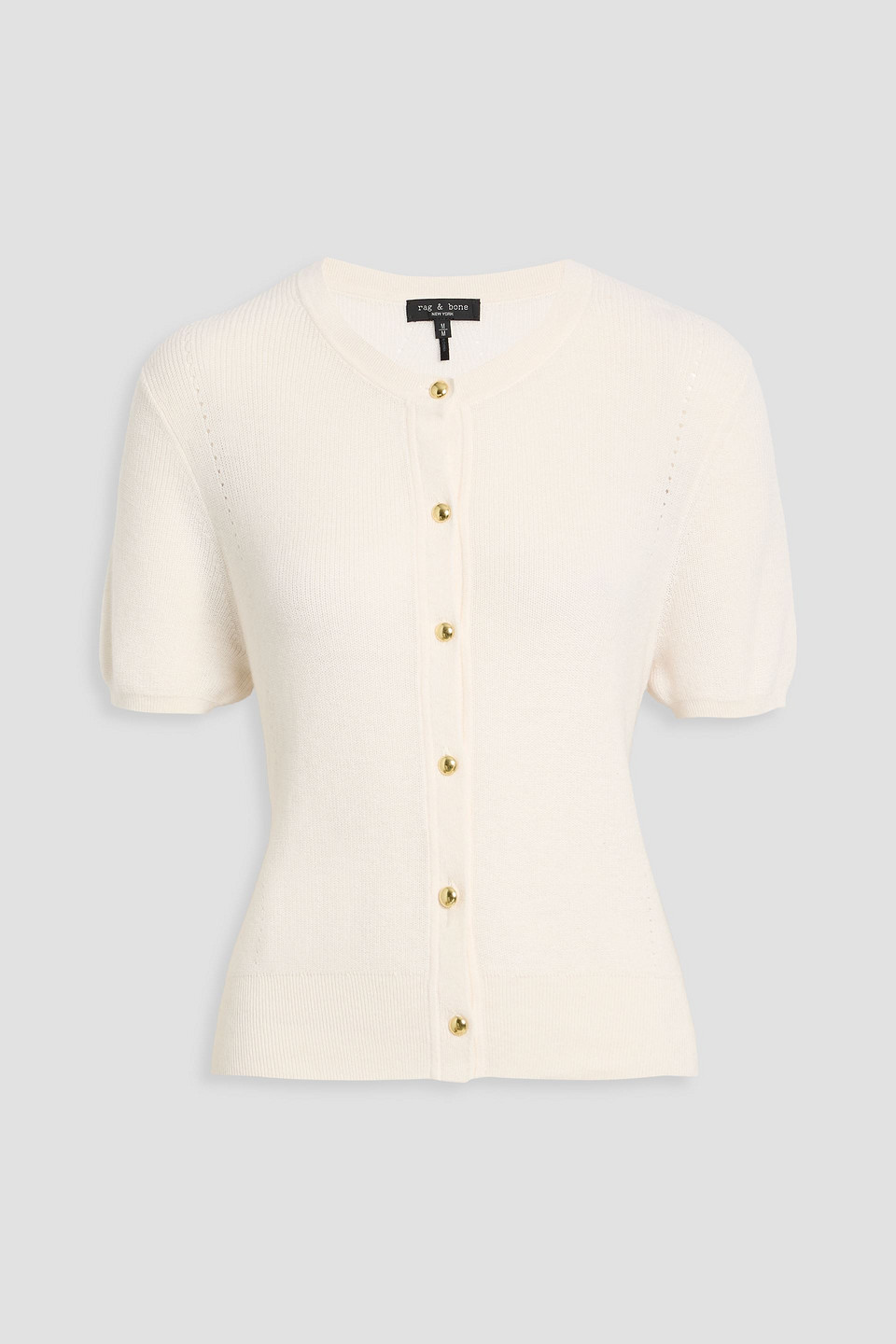 Rag & Bone Dina Cotton-blend Cardigan In White