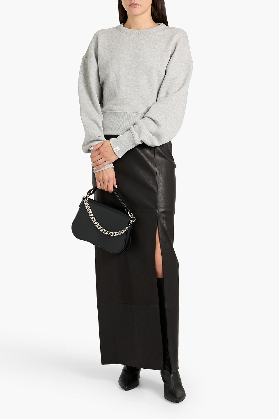 Rag & Bone Vintage French Cotton-blend Terry Sweatshirt In Gray