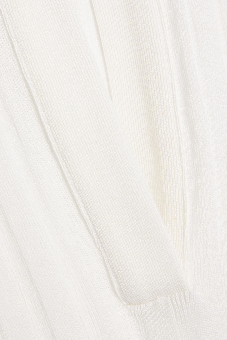 Vince Ribbed Cotton Polo Shirt In White