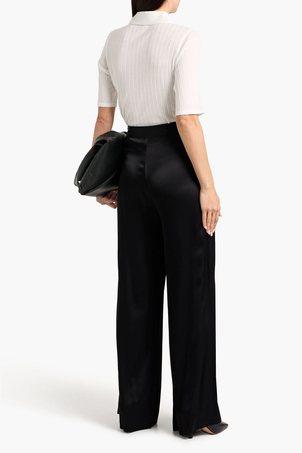 VINCE. Ribbed cotton polo shirt