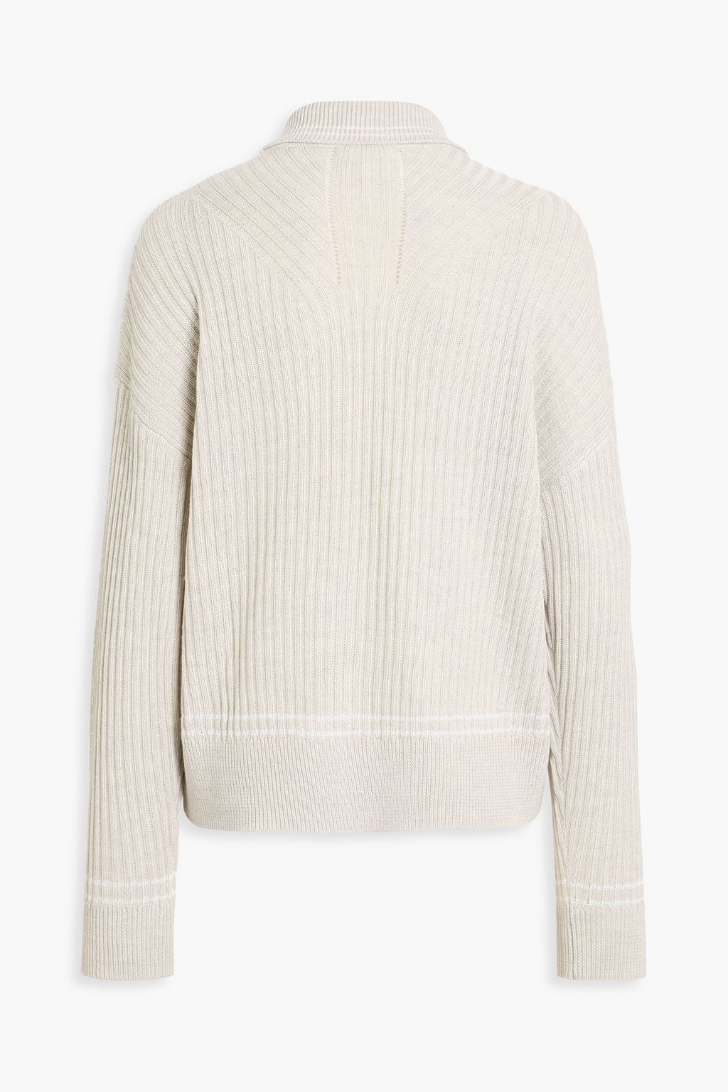 RAG & BONE Mabel ribbed merino wool-blend polo sweater