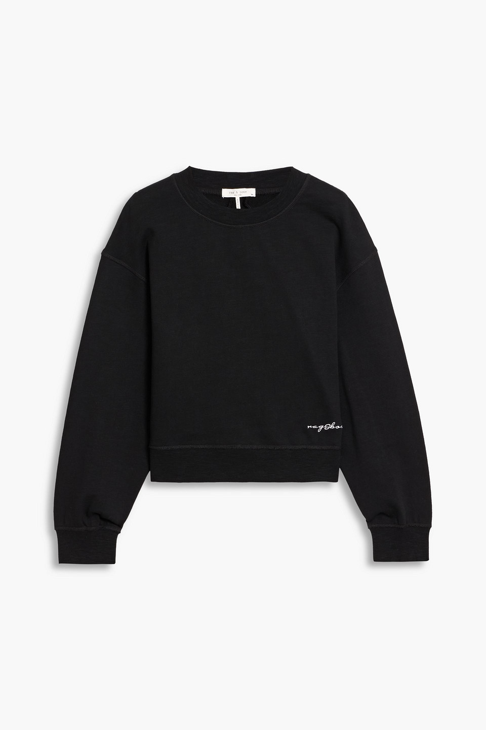 Rag & Bone Vintage French Cotton-terry Sweatshirt In Black