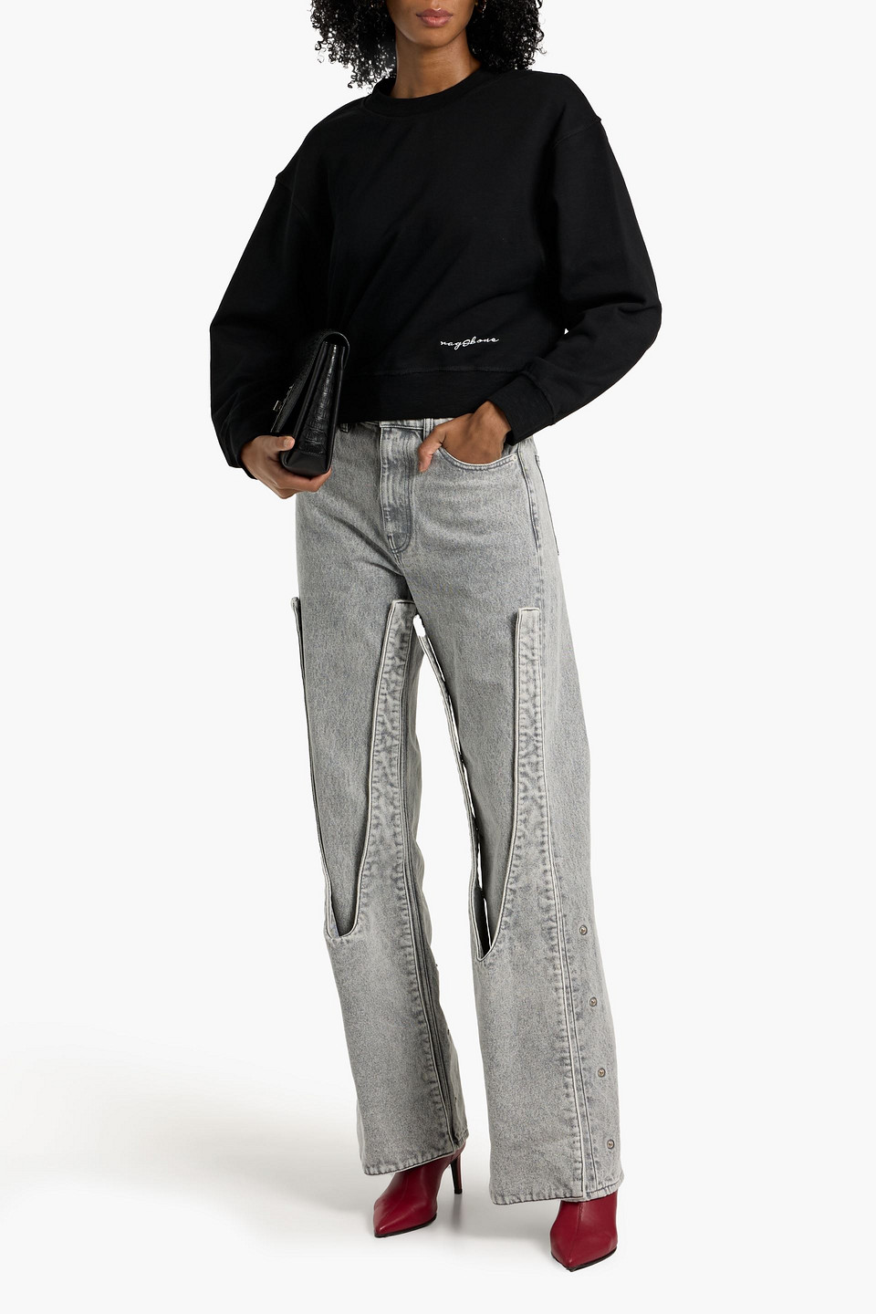 Rag & Bone Vintage French Cotton-terry Sweatshirt In Black