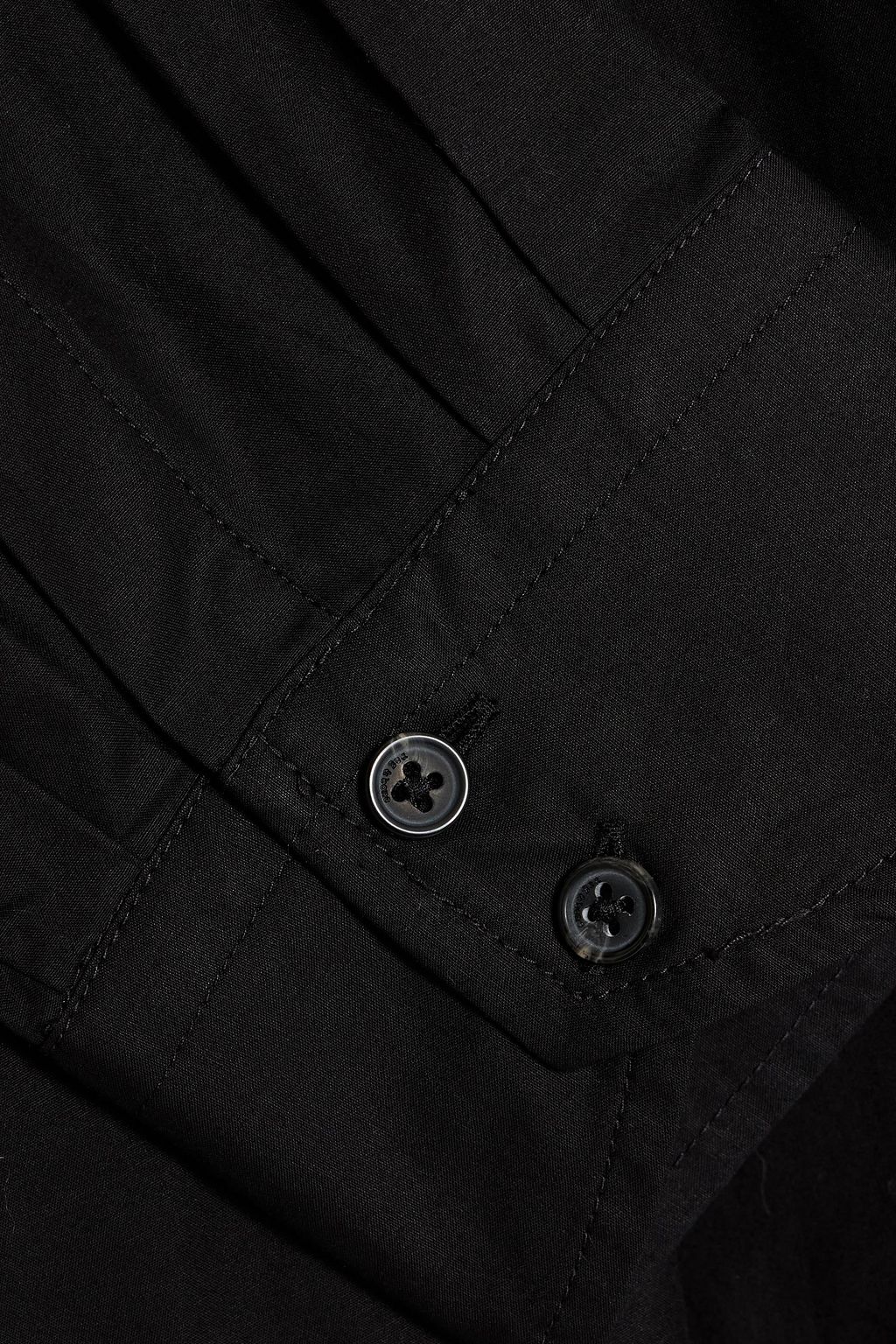 RAG & BONE Beatrice cropped organza-trimmed cotton-poplin shirt