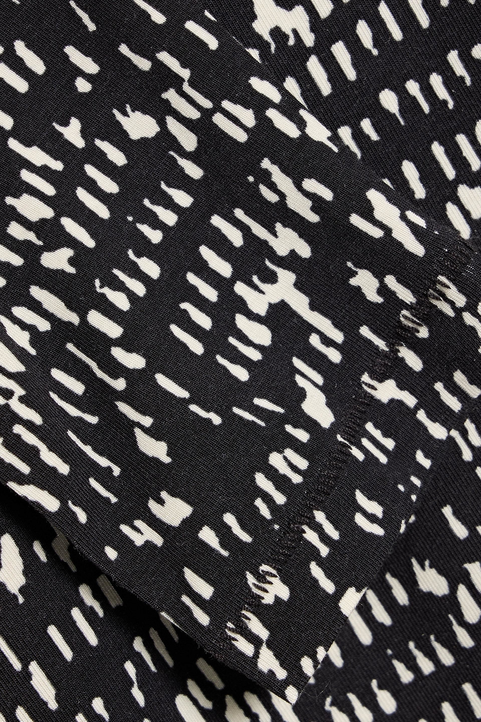 Rag & Bone Luca Printed Stretch-modal Jersey Top In Black