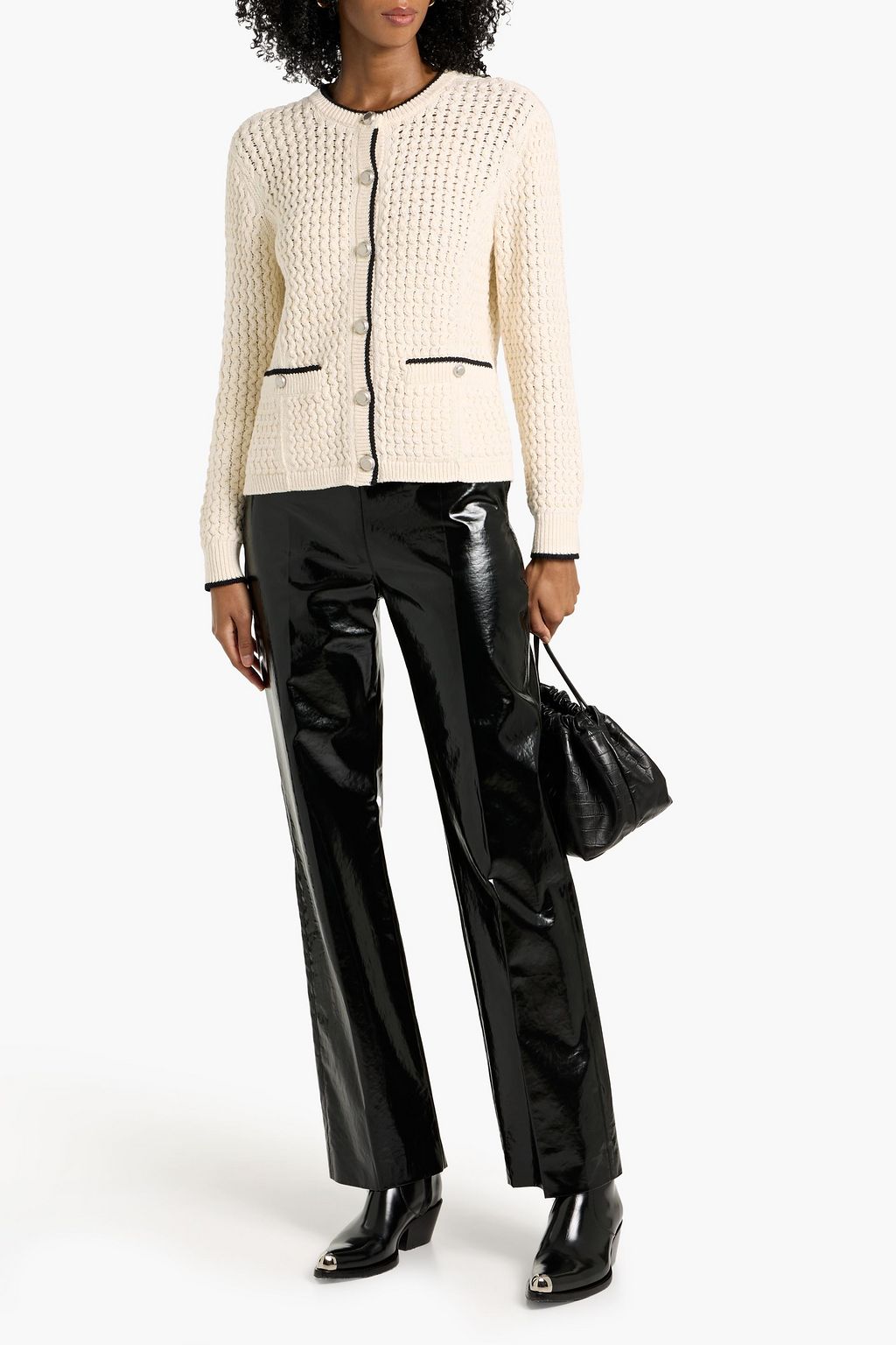 RAG & BONE Daria cable-knit cotton-blend cardigan