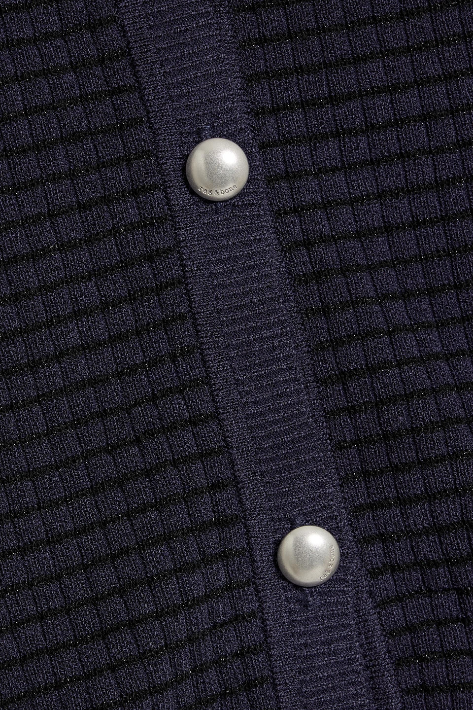 Rag & Bone Eloise Short Sleeve Cardigan In Navy Multi In Blue