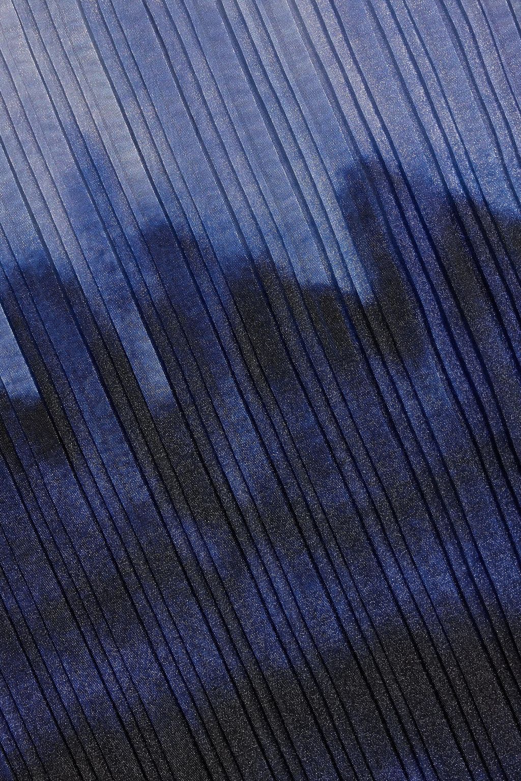 RAG & BONE Hailey printed plissé-organza top