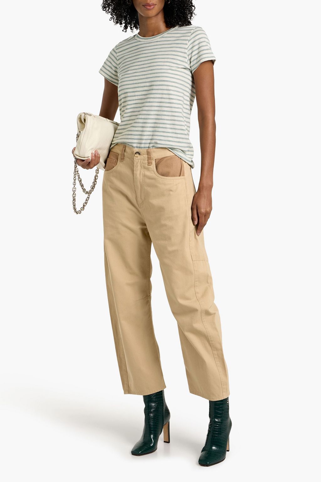 RAG & BONE Charlie cropped cotton-twill tapered pants