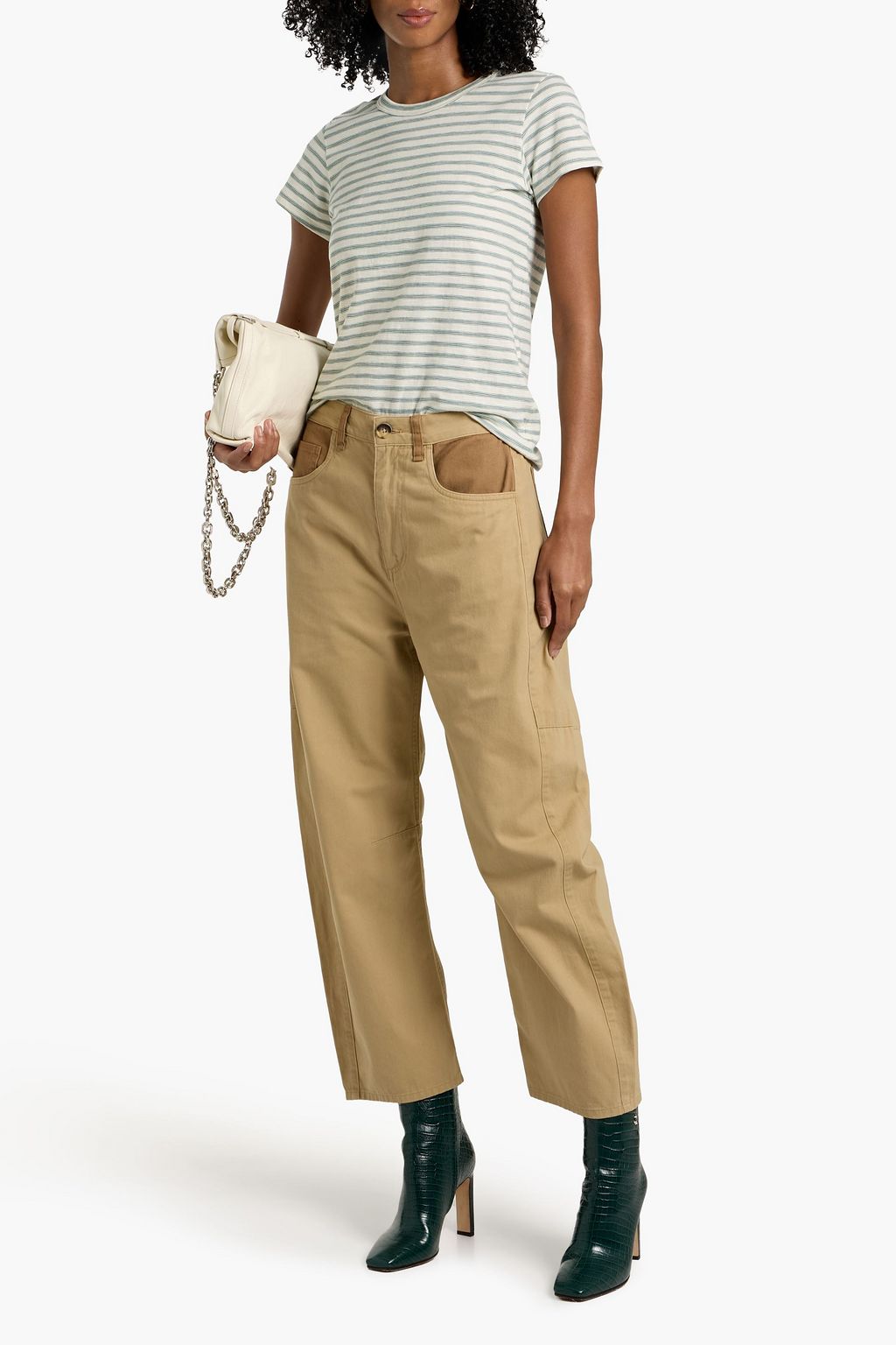 RAG & BONE Striped Pima cotton-jersey T-shirt