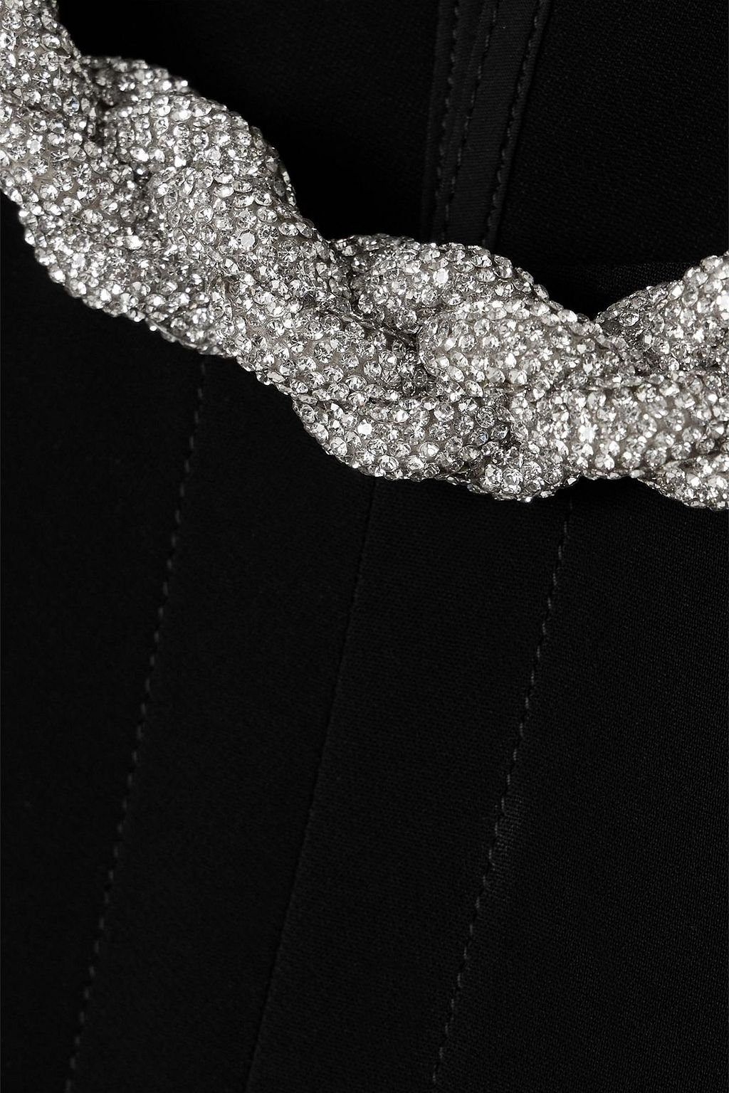 STELLA MCCARTNEY Falabella crystal-embellished paneled cady maxi dress