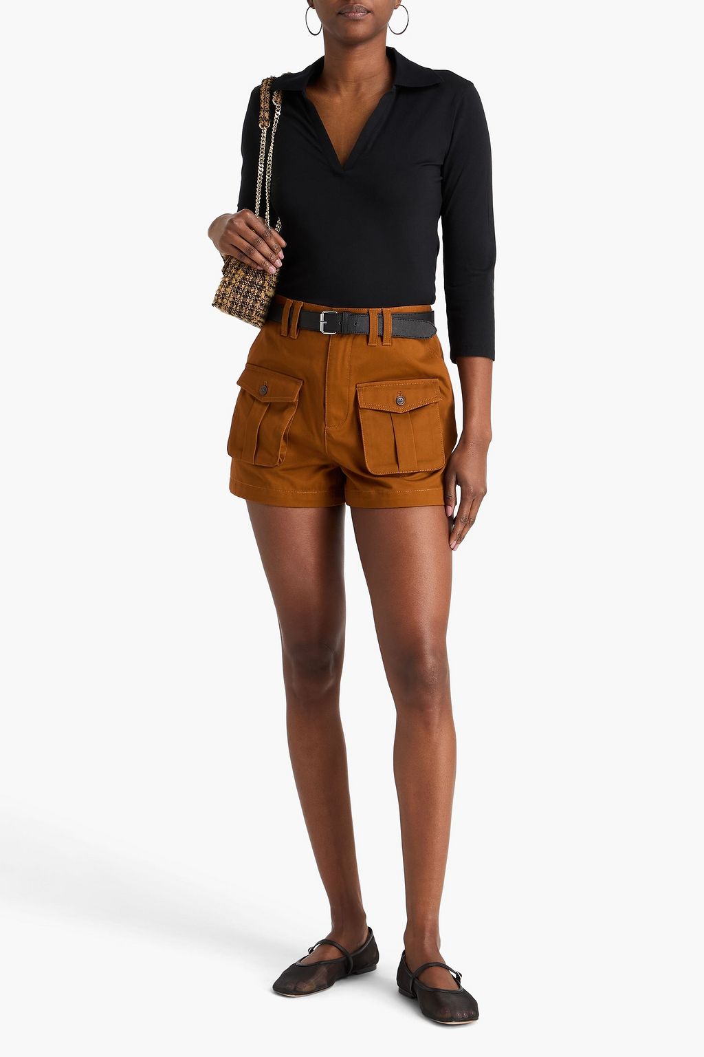 FRAME The Baby cotton-jersey polo shirt