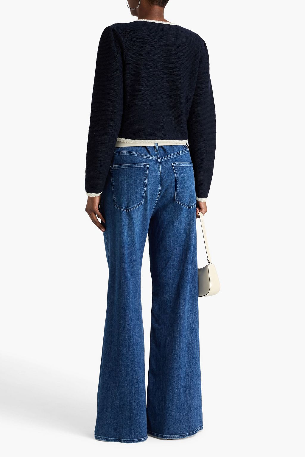 FRAME Wool and cotton-blend cardigan