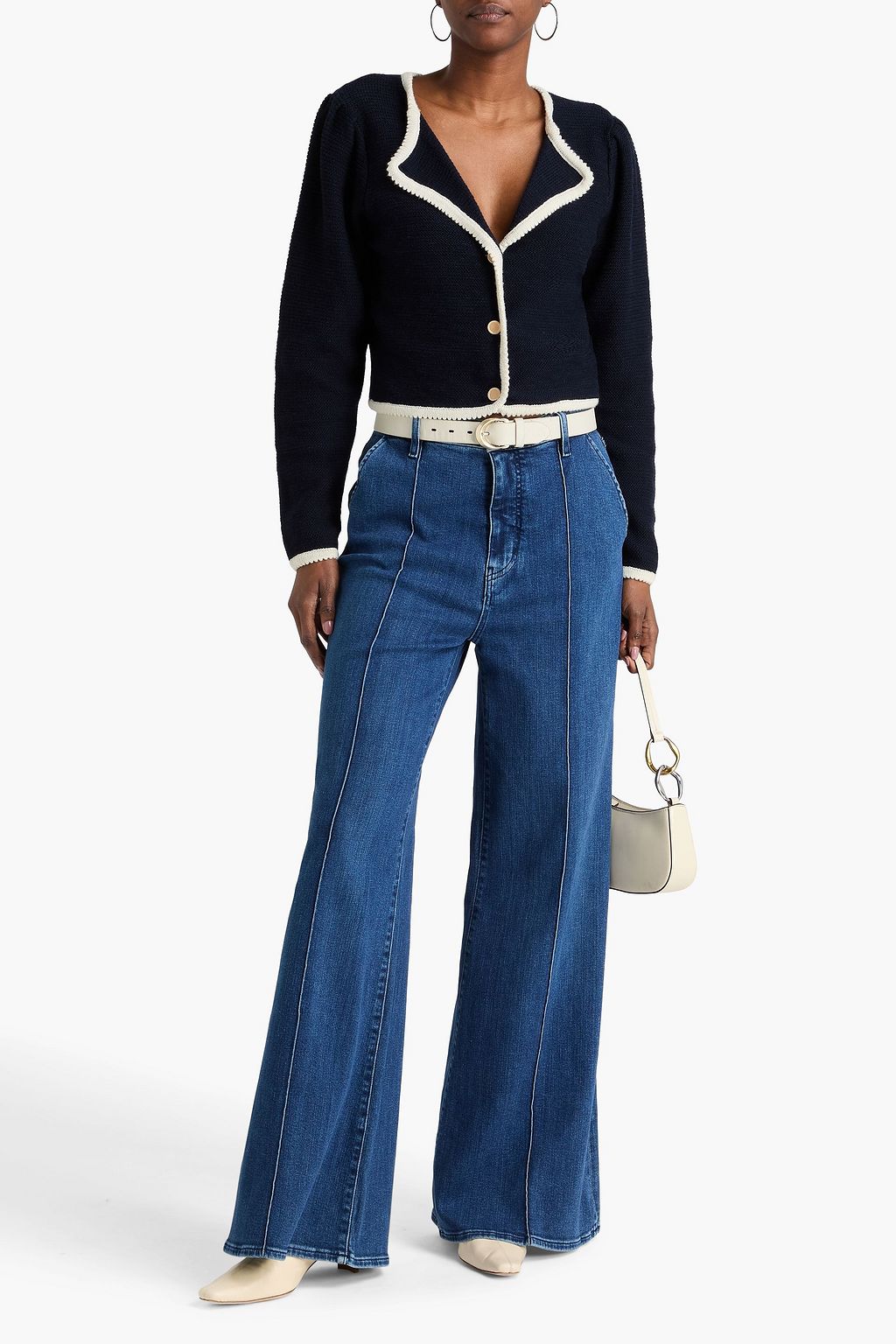 FRAME Wool and cotton-blend cardigan