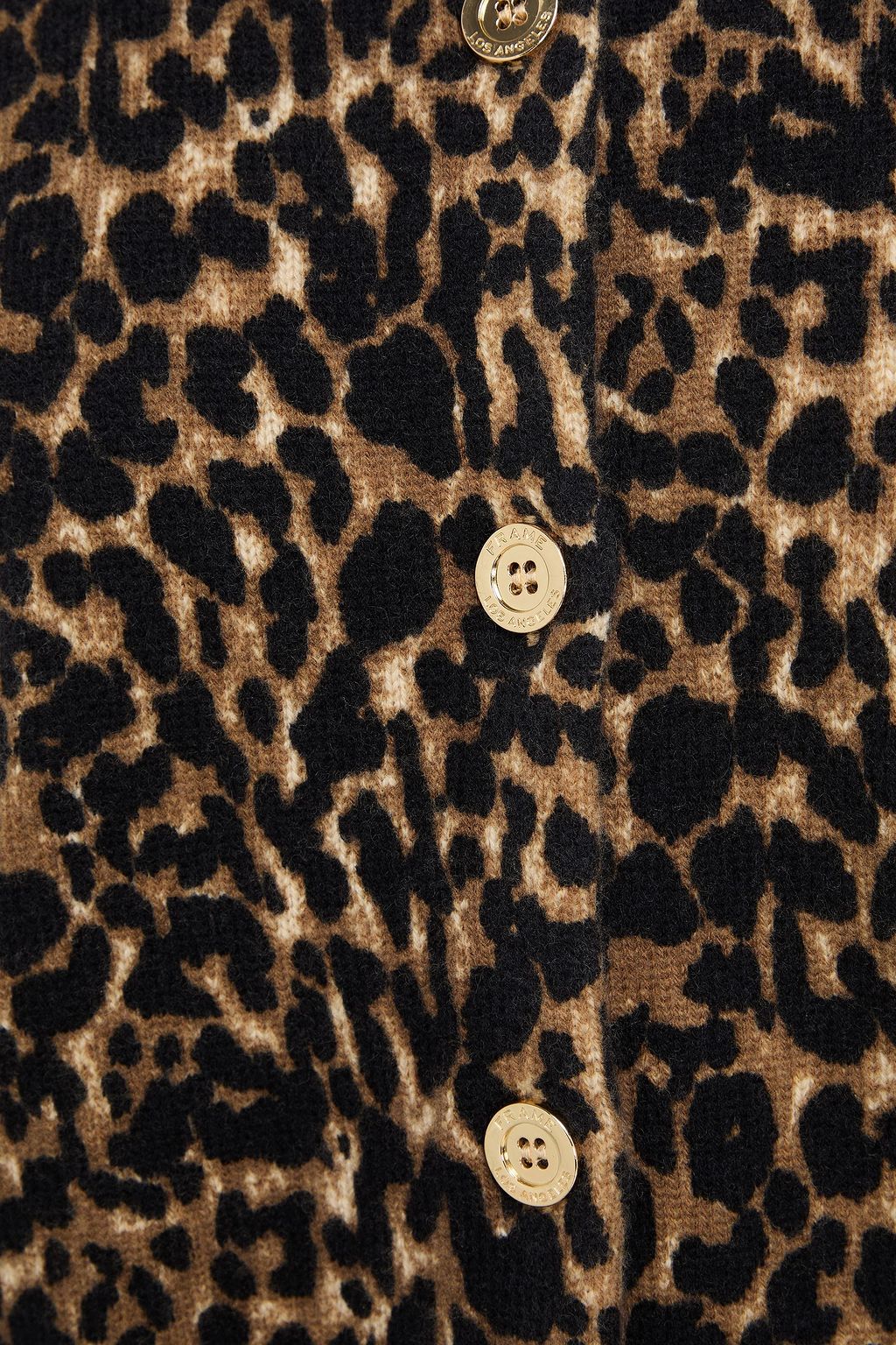 FRAME Leopard-print cashmere cardigan