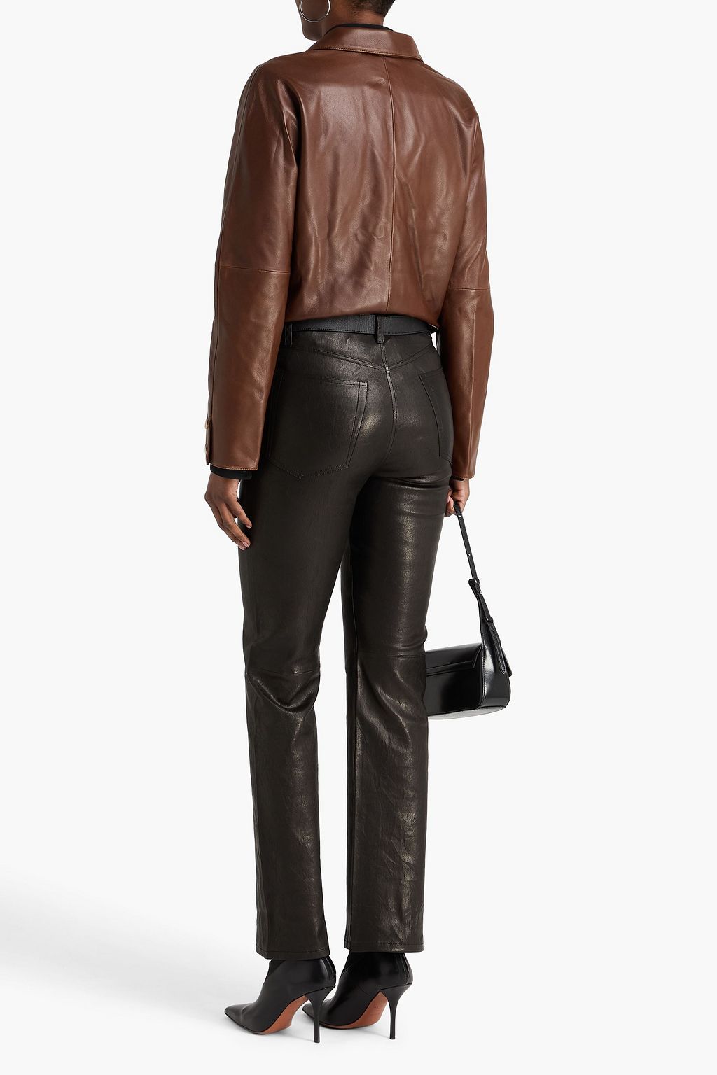 FRAME Leather straight-leg pants