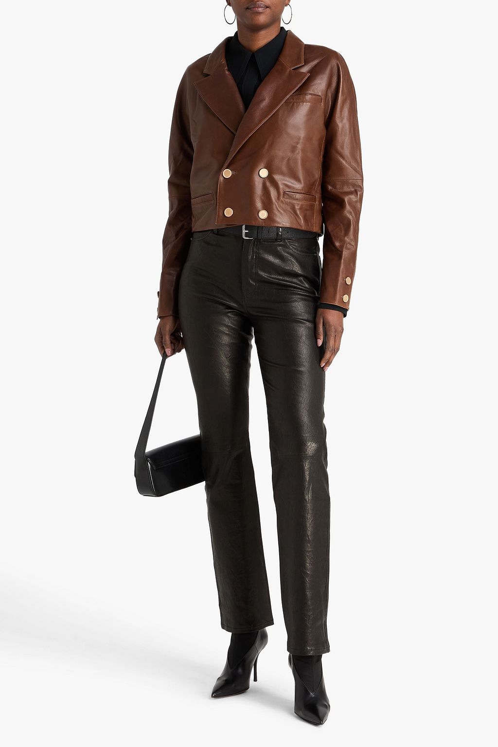 FRAME Leather straight-leg pants