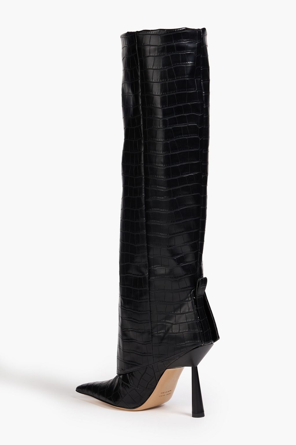 GIA BORGHINI Rosie croc-effect knee boots