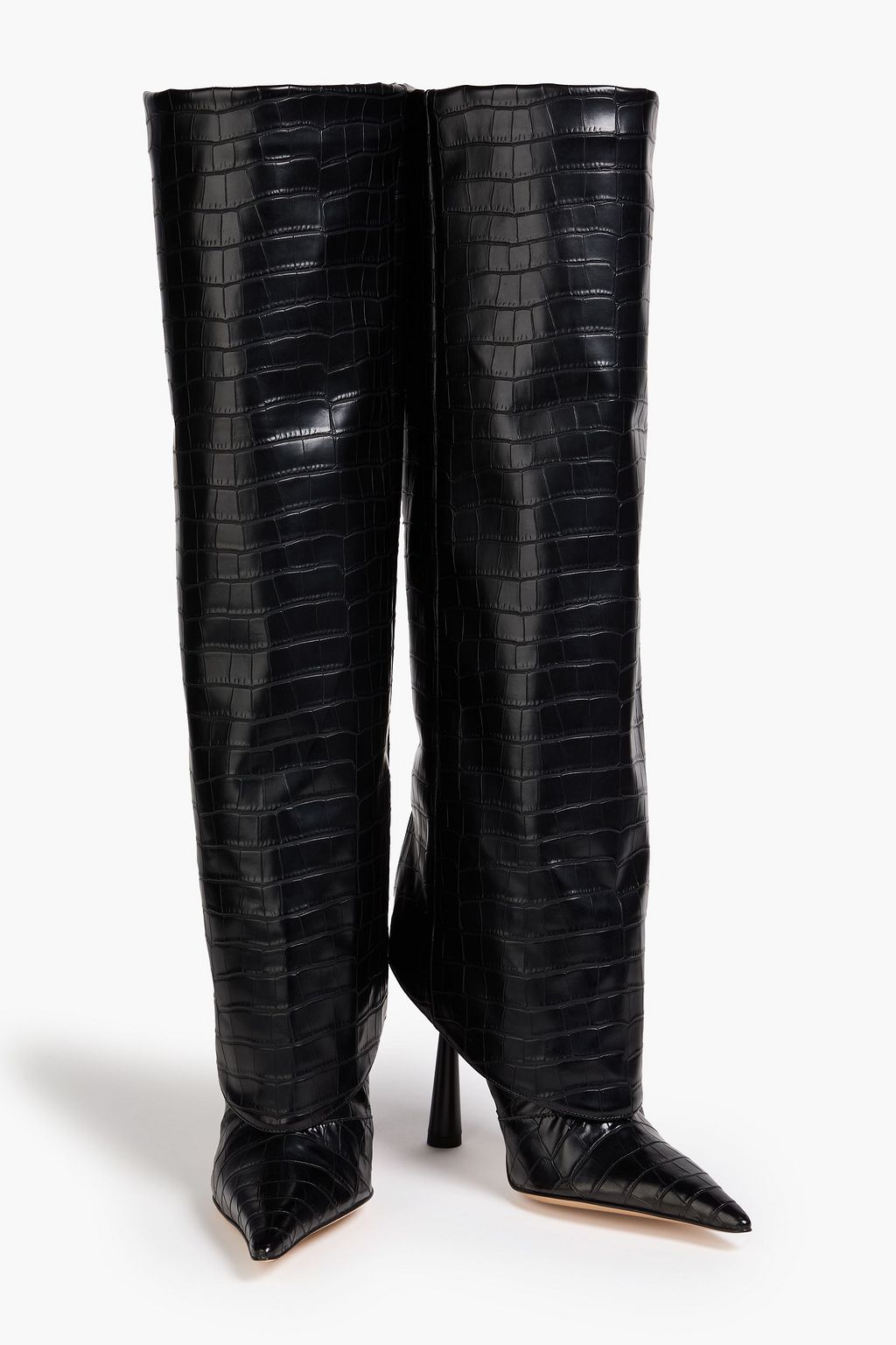 GIA BORGHINI Rosie croc-effect knee boots