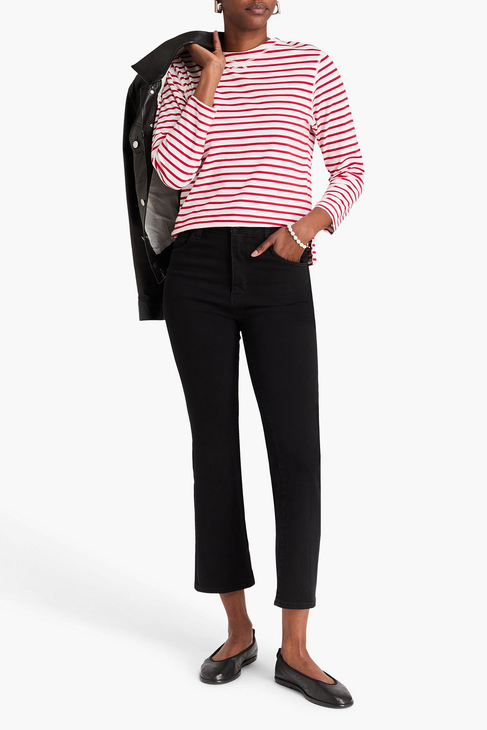  Frame - The Reboot Cropped Bootcut Jeans - Black - 29 